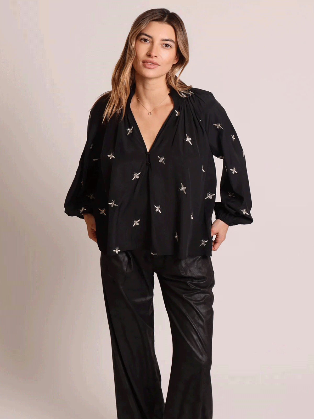 Traffic People The Madding Blouse Black