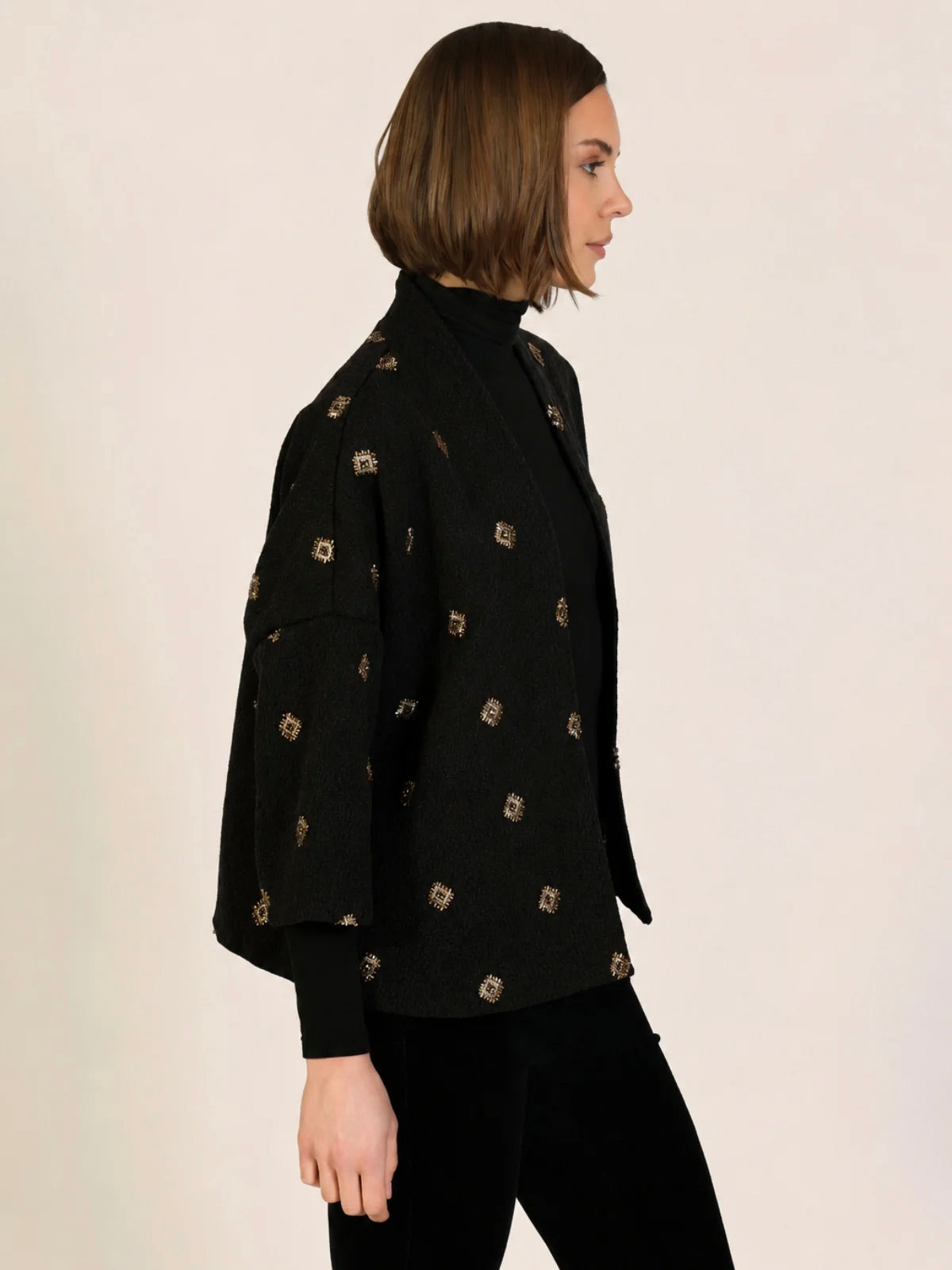 Traffic People When The Wind Blows Shrug Jacket Black