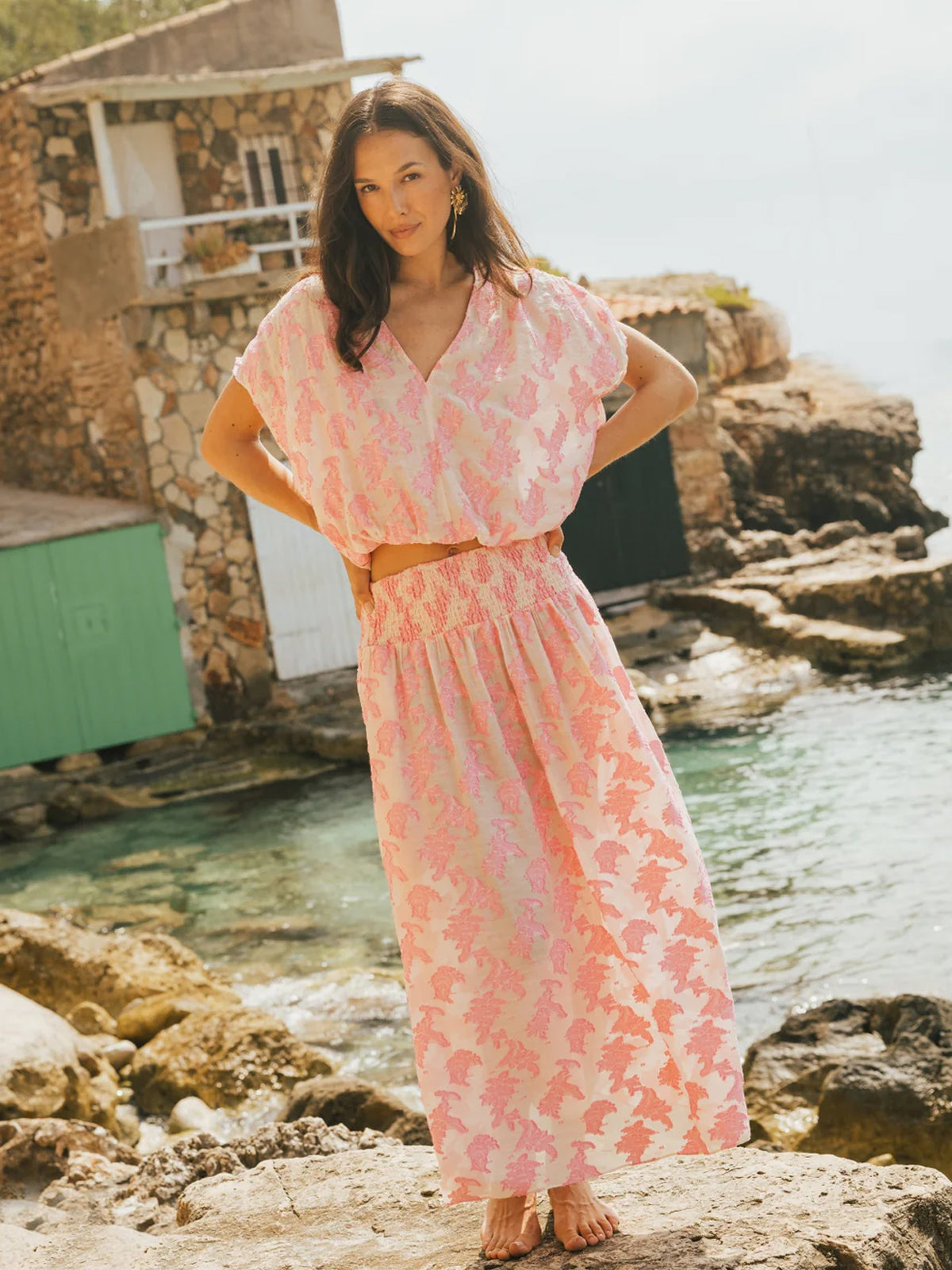 Traffic People Wisdom & Pearls Aurora Skirt Pink