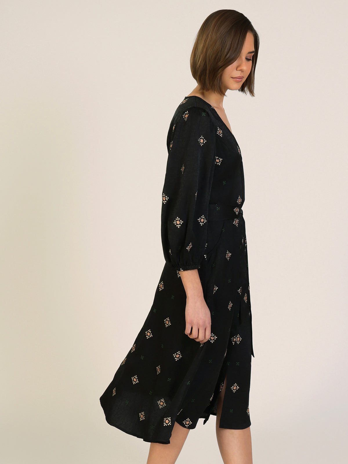 Traffic People Sacred Silence Lulu Midi Dress Black