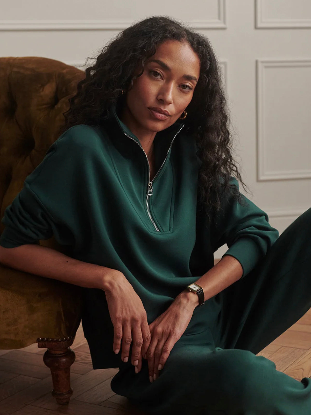 Varley Hawley Half Zip Sweat Ponderosa Pine