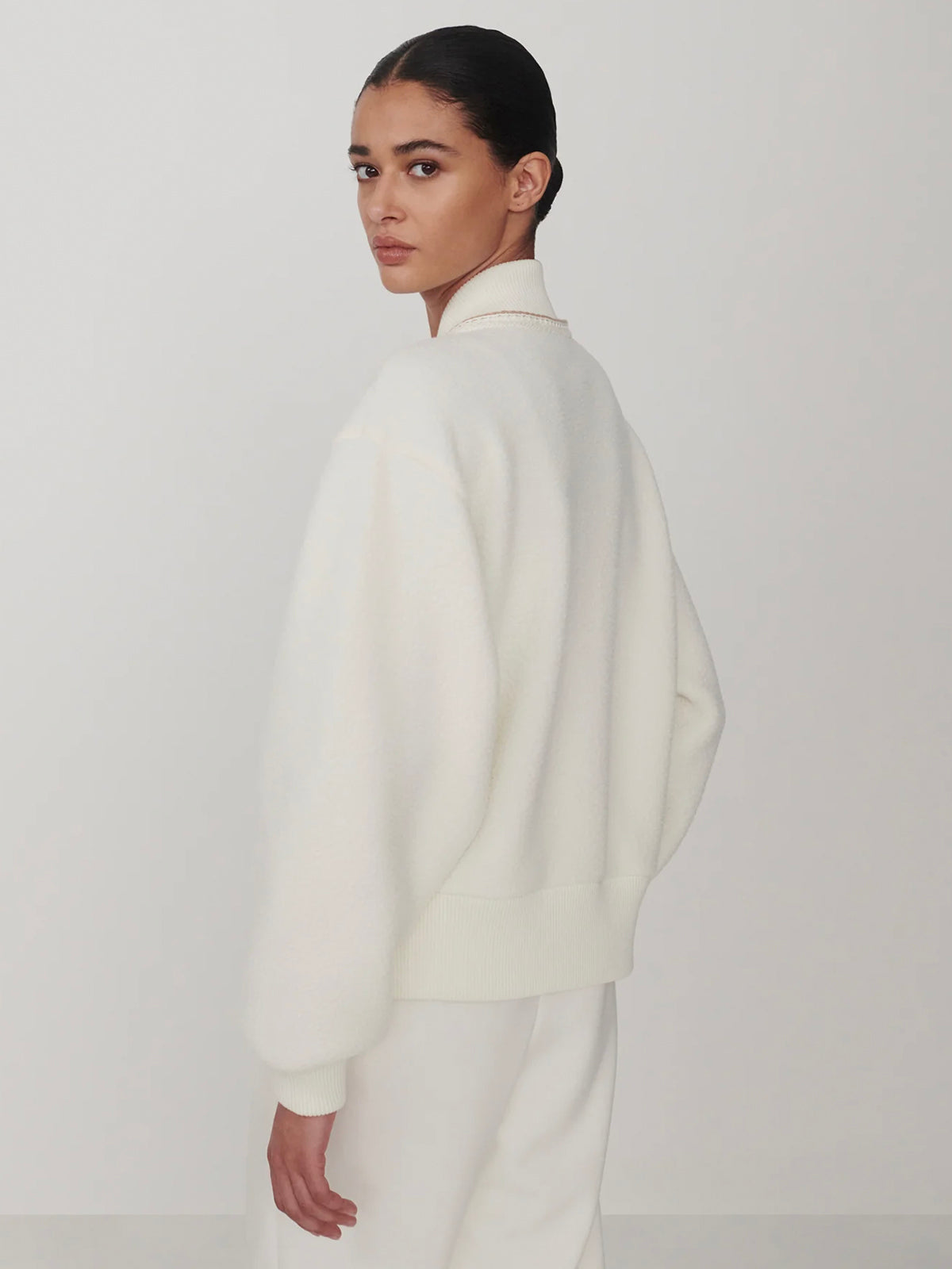 Varley Klaudia Fleece Jacket Egret
