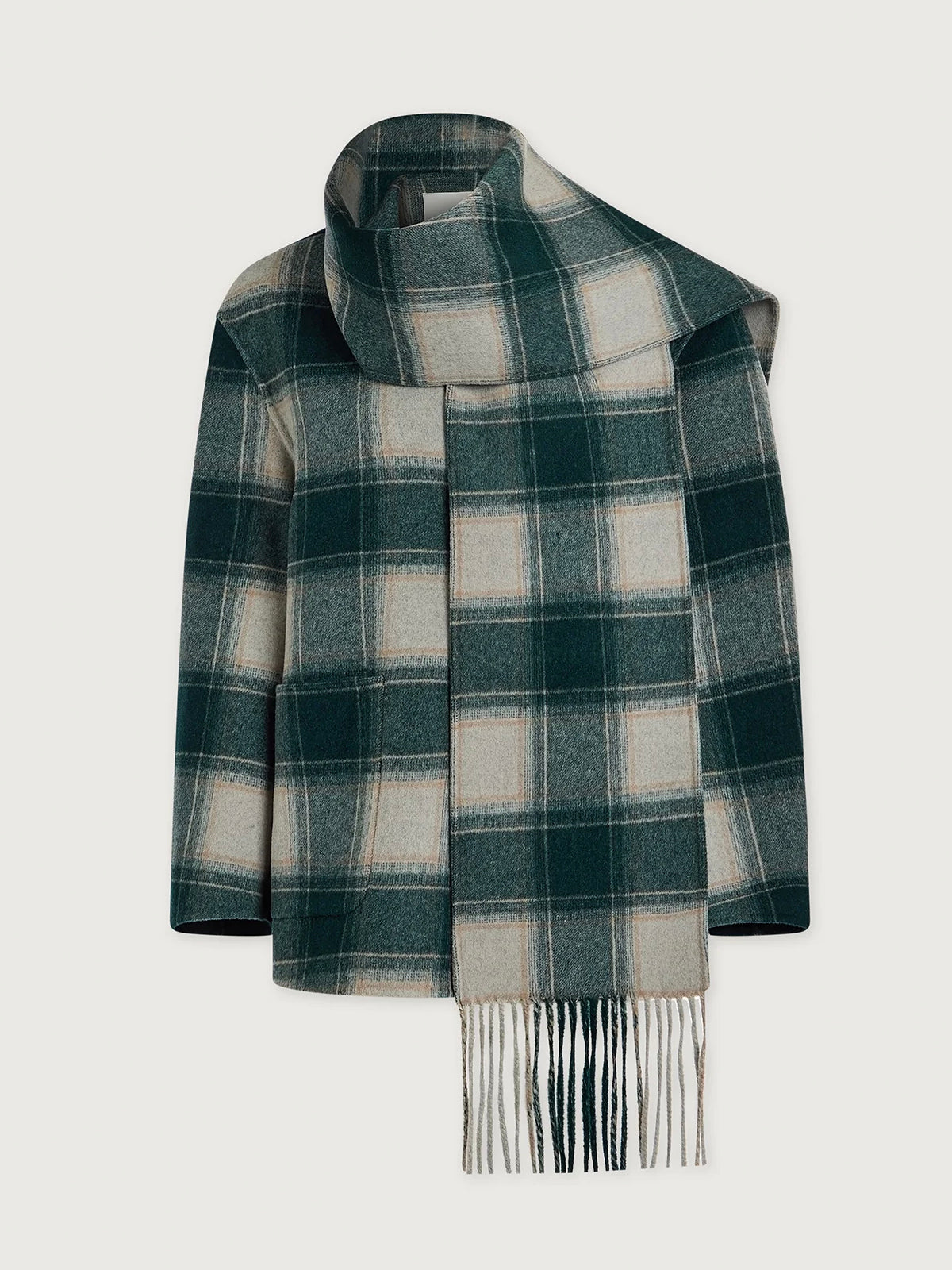 Varley Alderton Check Scarf Coat Ponderosa Pine
