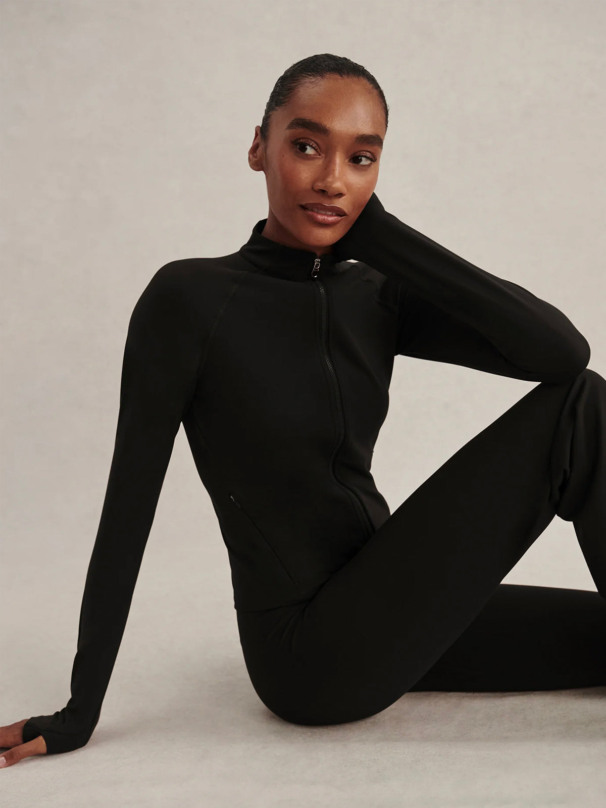 Varley Always Zip Through Sweat Black