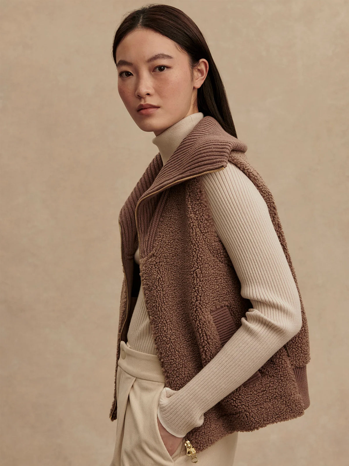 Varley Aspen Gilet Ash Taupe