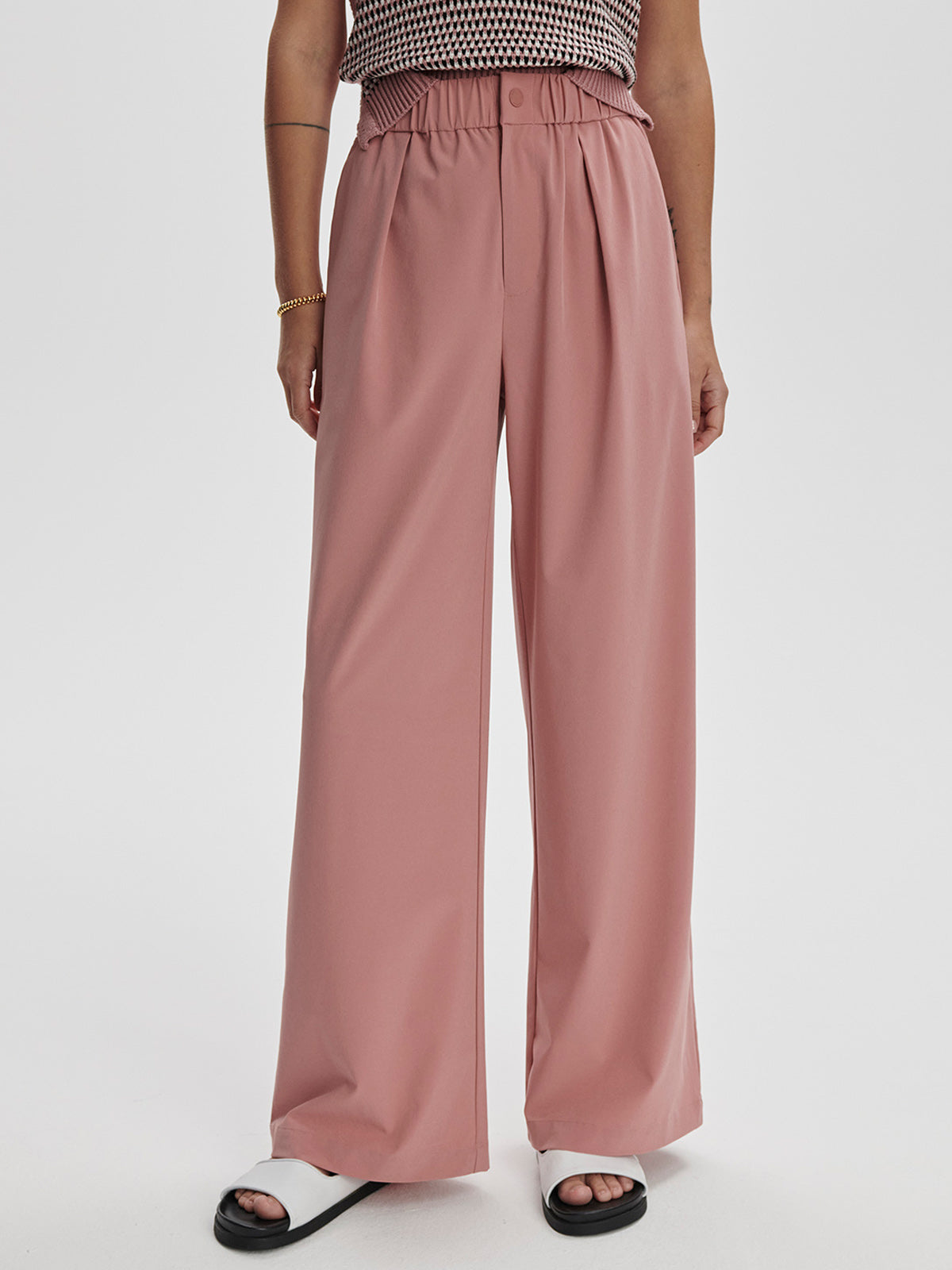 Varley Kayson Wide Trousers 32 Ash Pink