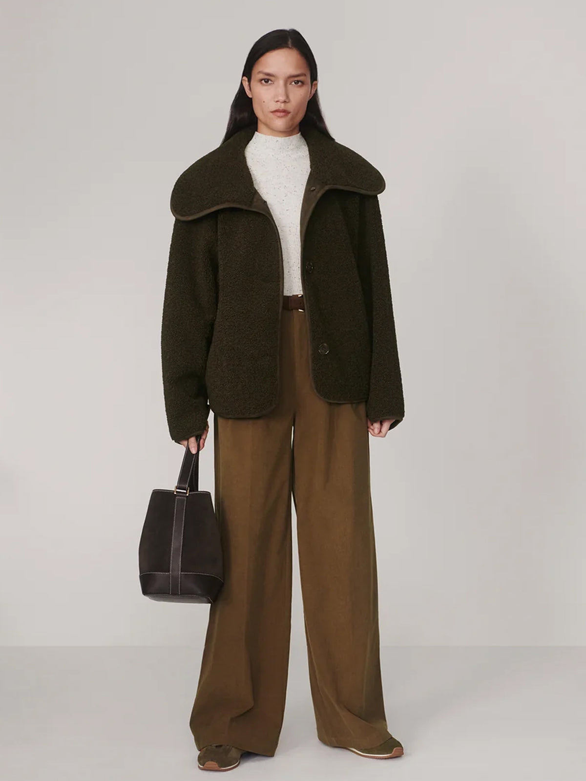 Varley Kellan Short Boxy Jacket Olive Bark