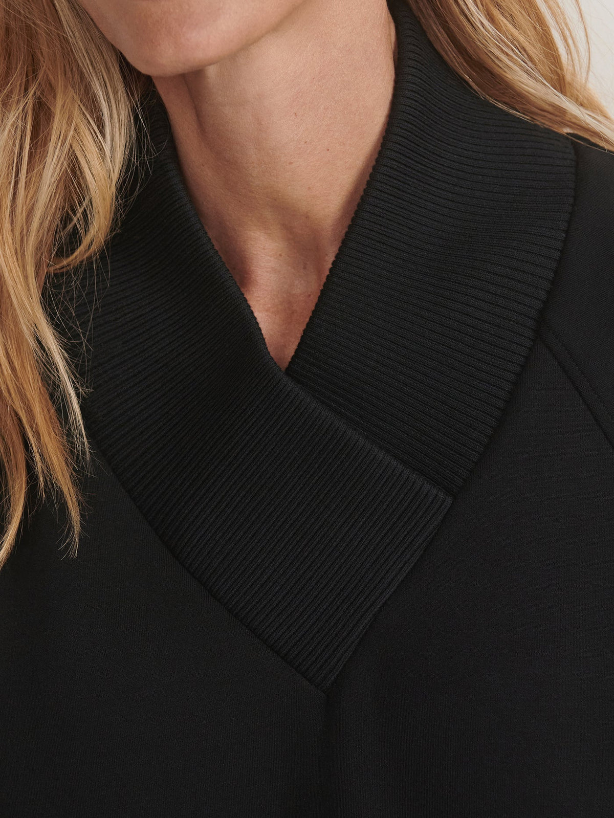 Varley Macie Zip Hem Sweat Black