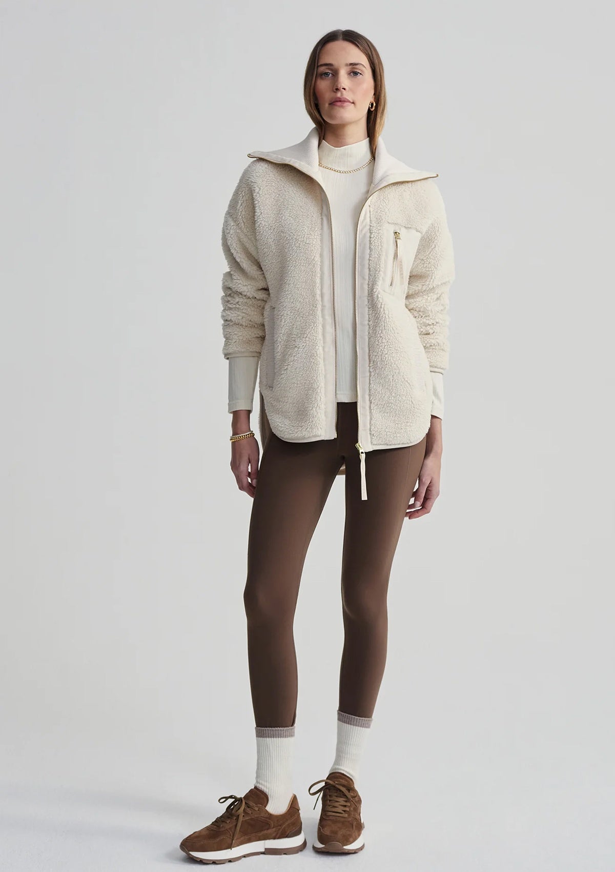 Varley Myla Zip Through Jacket Sandshell