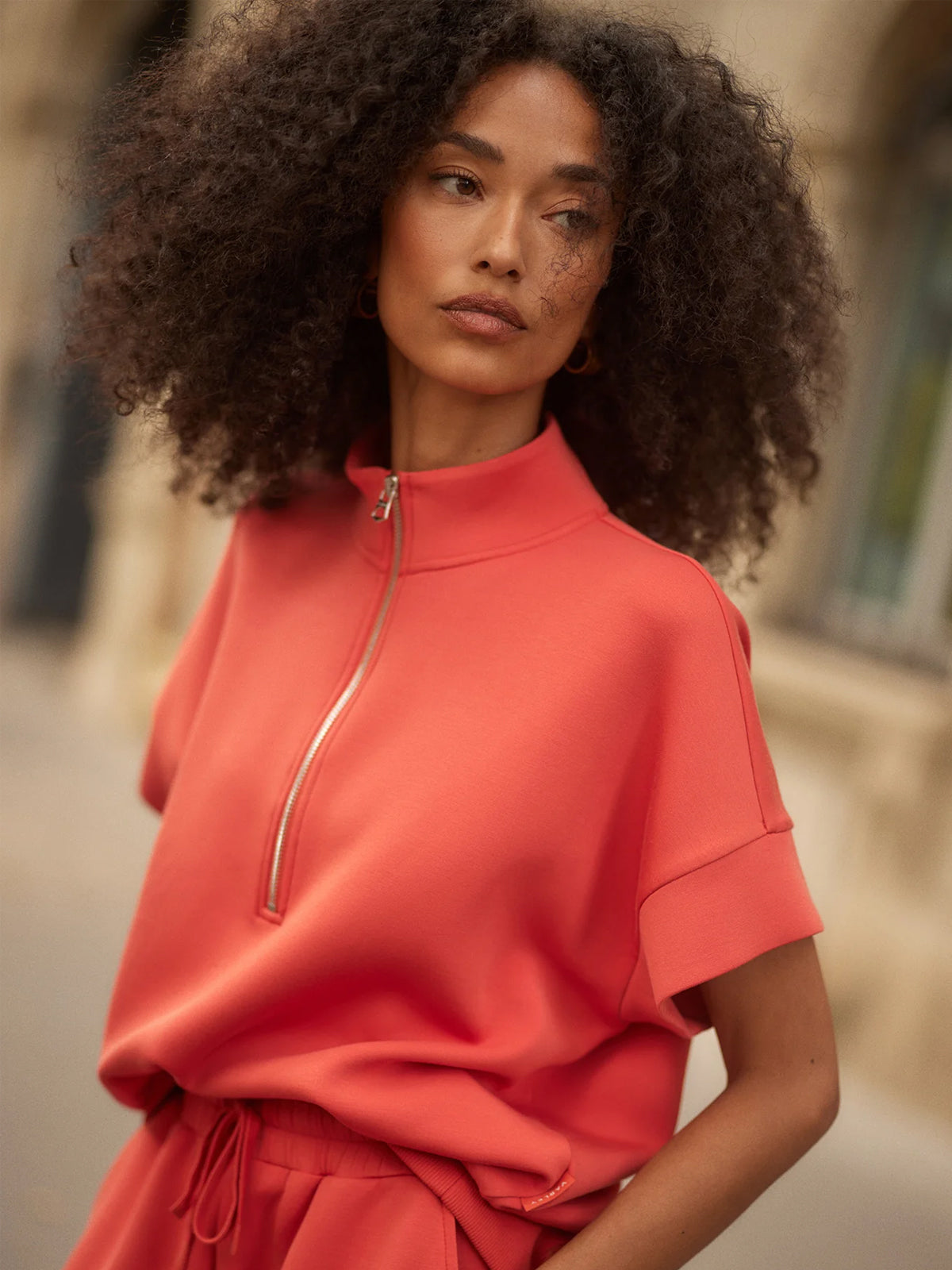 Varley Ritchie Short Sleeve Sweat Summer Fig