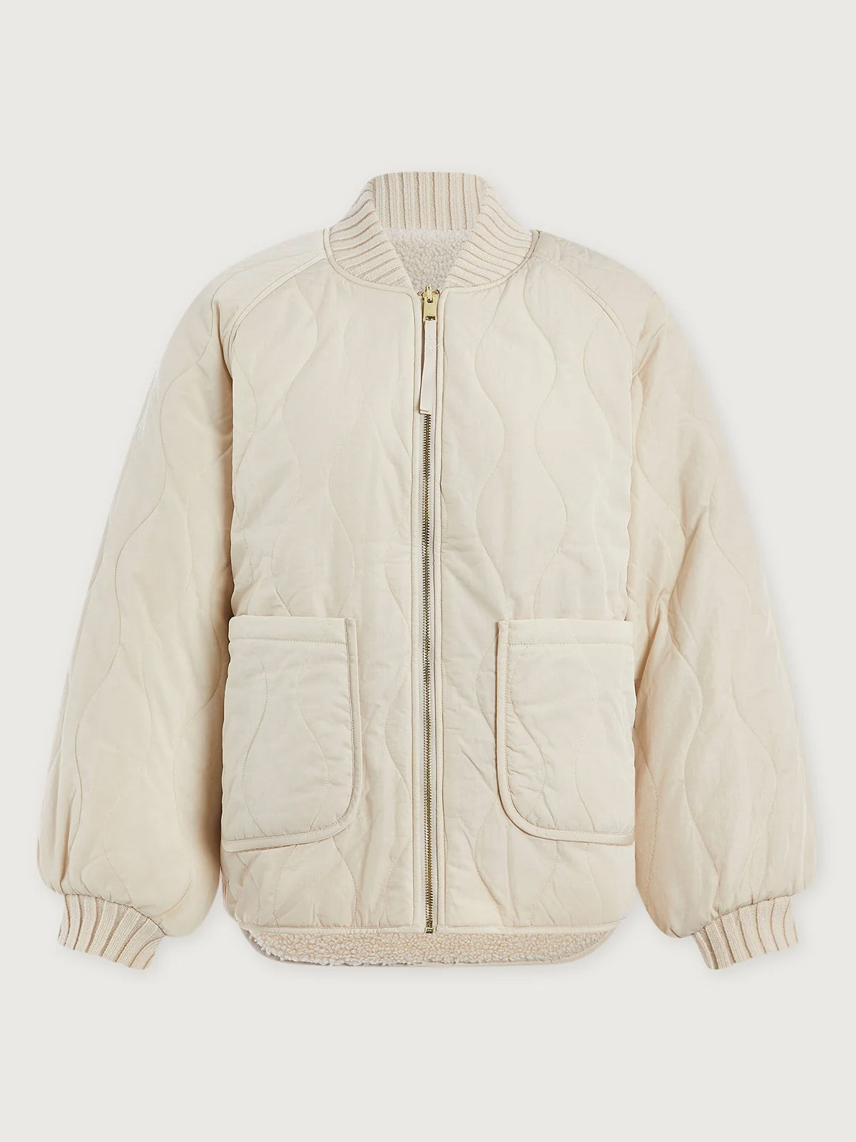 Varley Serina Reversible Quilt Jacket Sandshell
