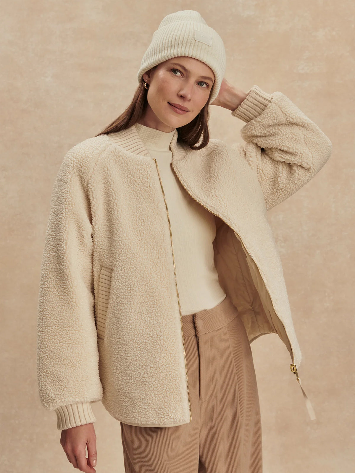 Varley Serina Reversible Quilt Jacket Sandshell