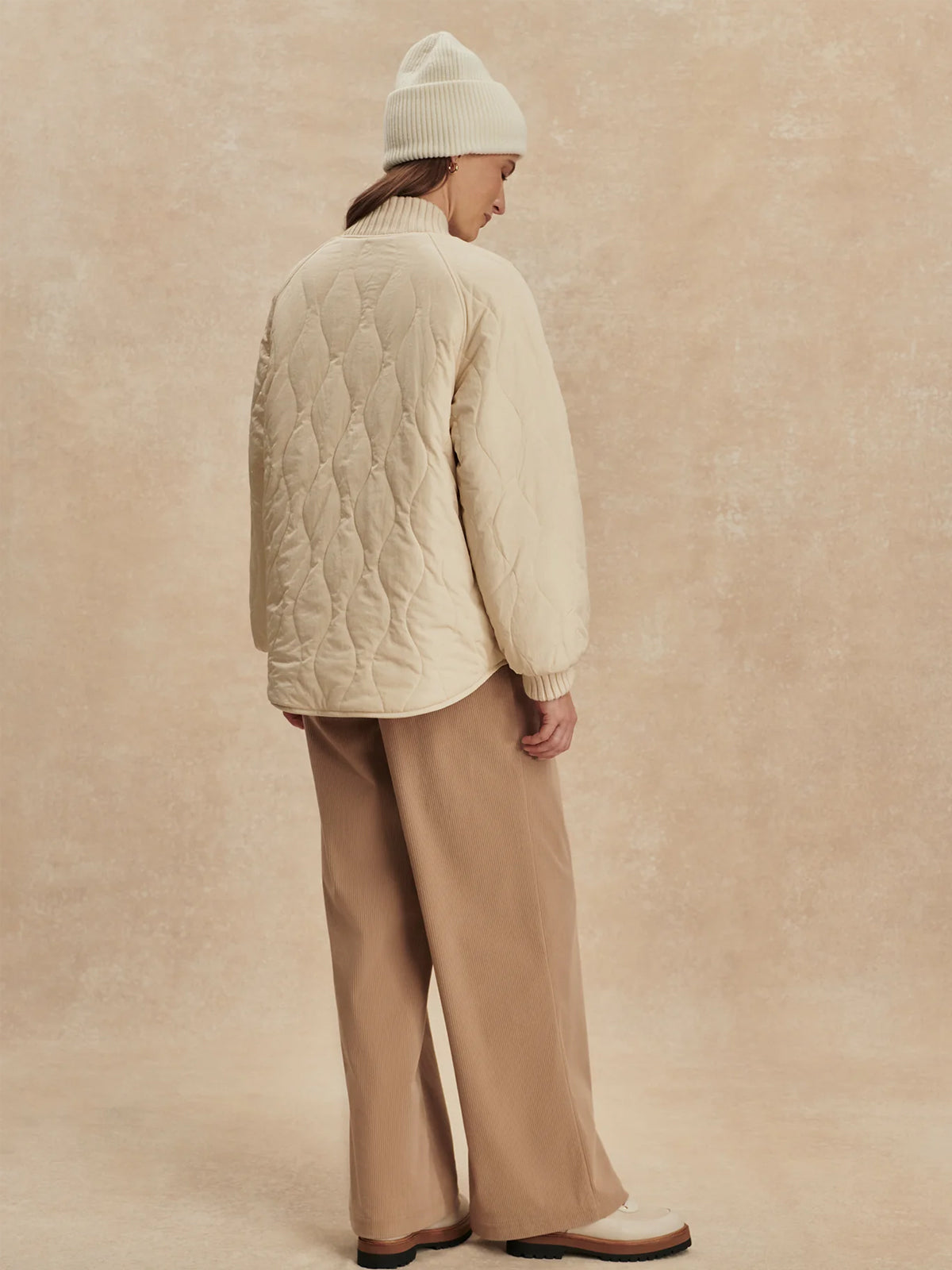 Varley Serina Reversible Quilt Jacket Sandshell