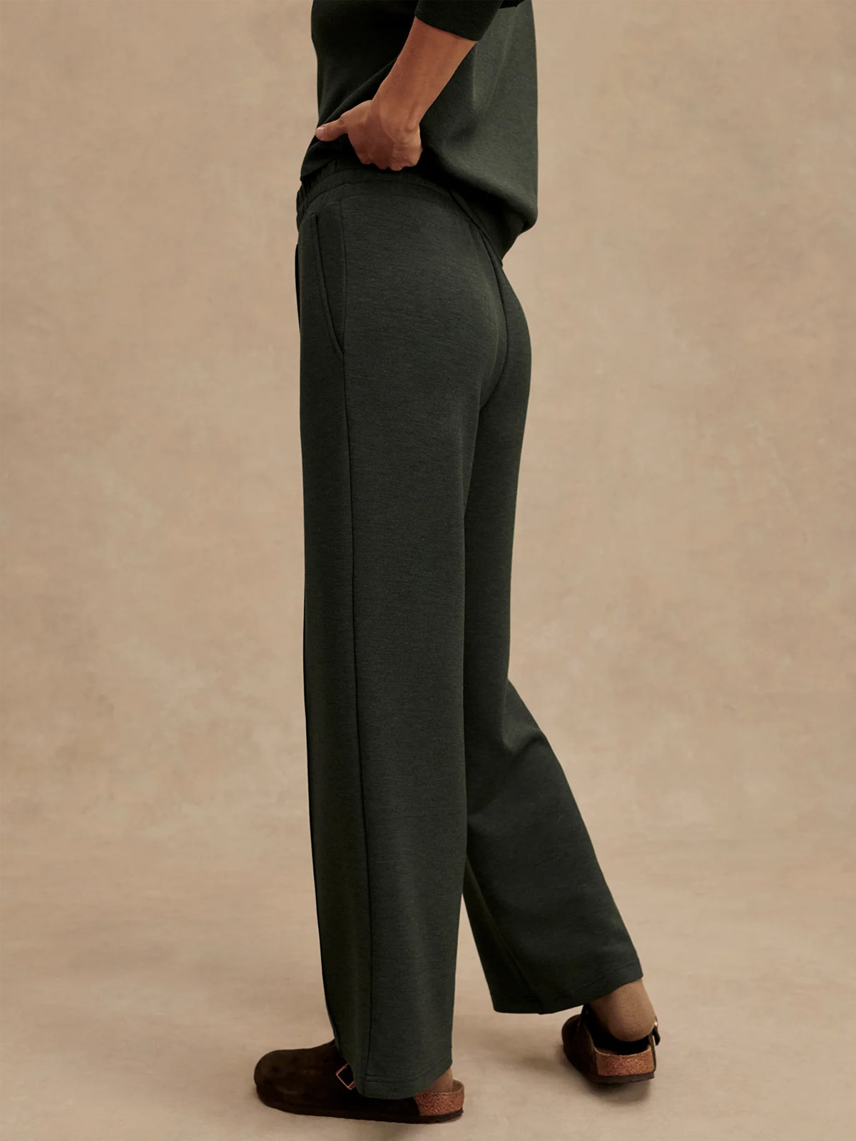 Varley The Wide Leg Pant 30 Olive Marl