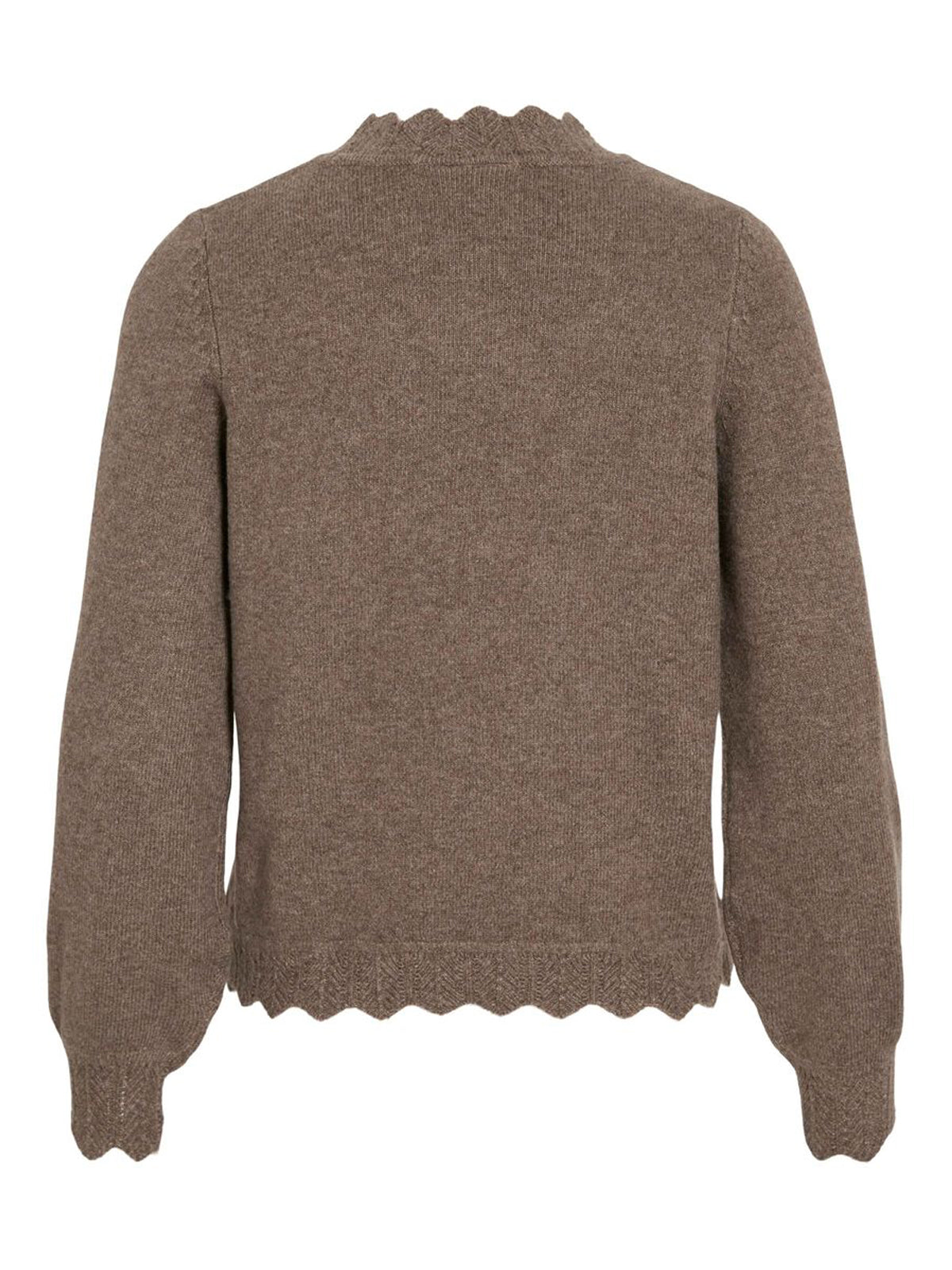 Kolina O-Neck Knit Top Falcon Brown