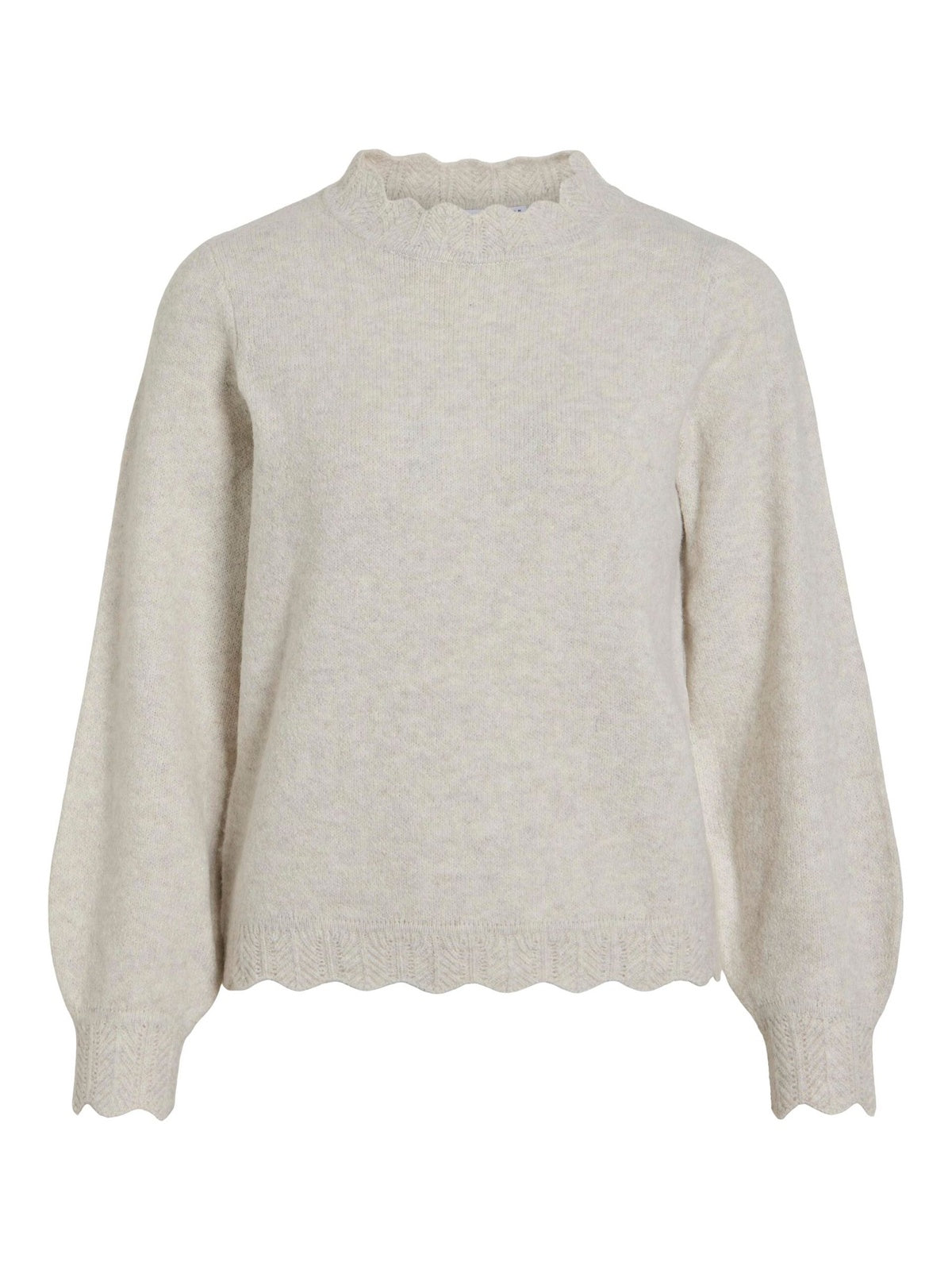 Kolina O-Neck Knit Top Natural