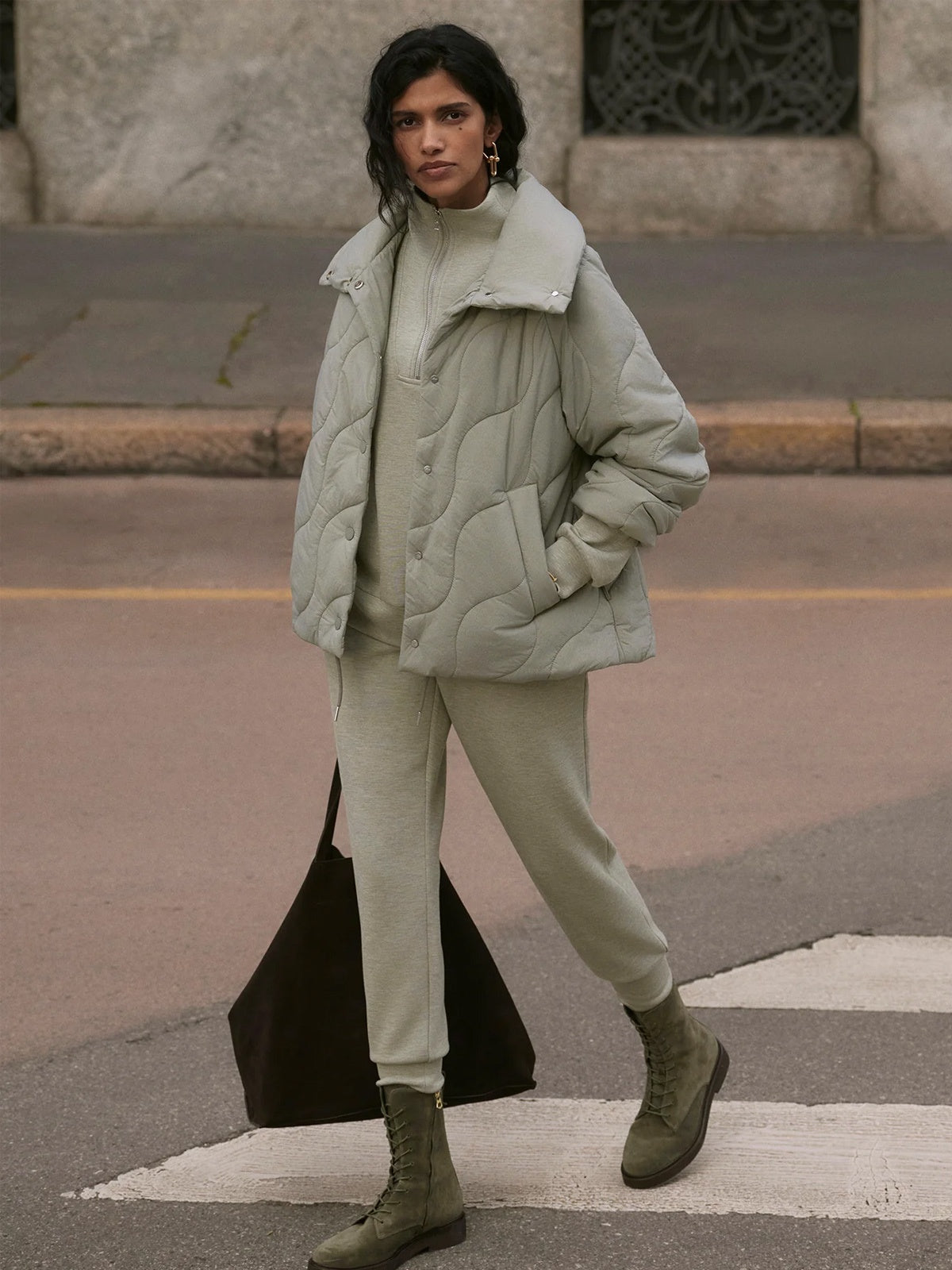 Varley Fabia Quilted Jacket Shadow