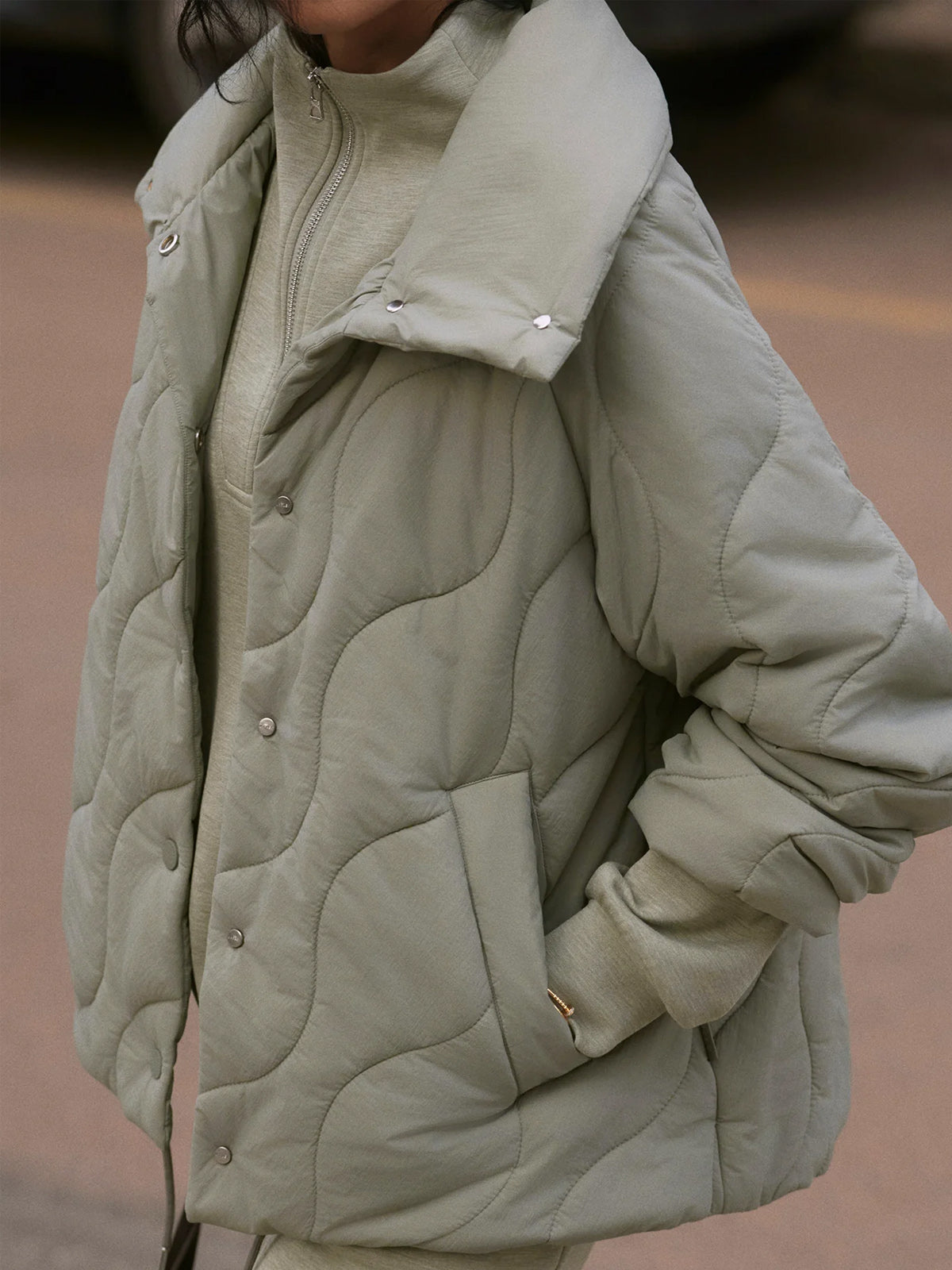 Varley Fabia Quilted Jacket Shadow