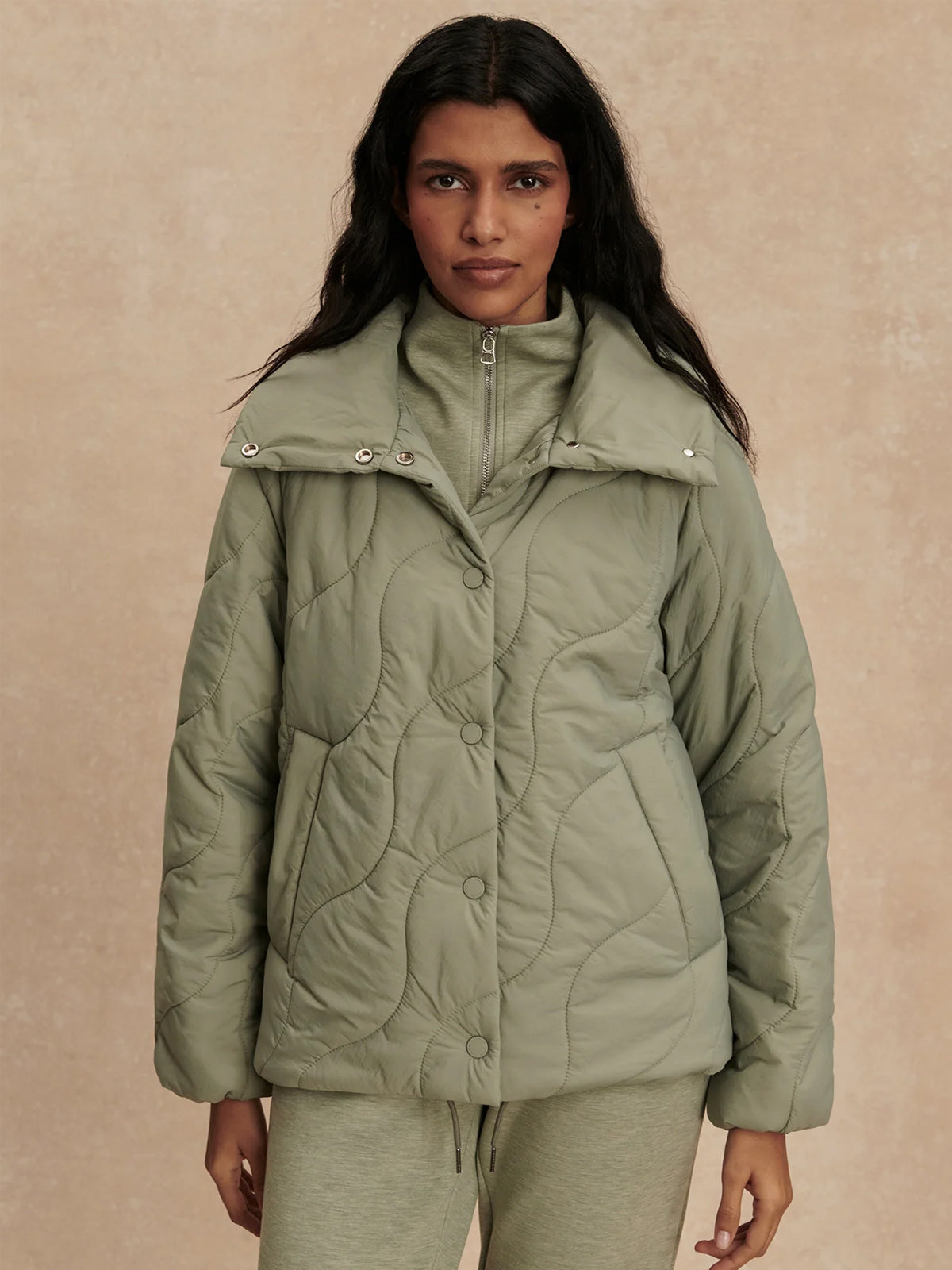 Varley Fabia Quilted Jacket Shadow