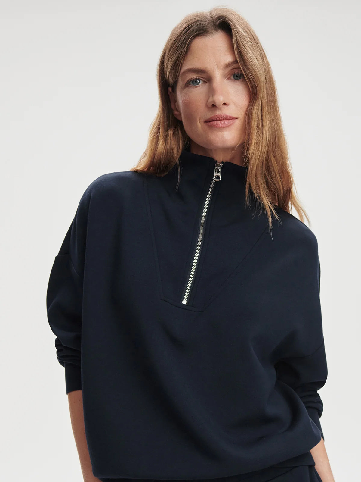 Varley Hawley Half Zip Sweat Navy