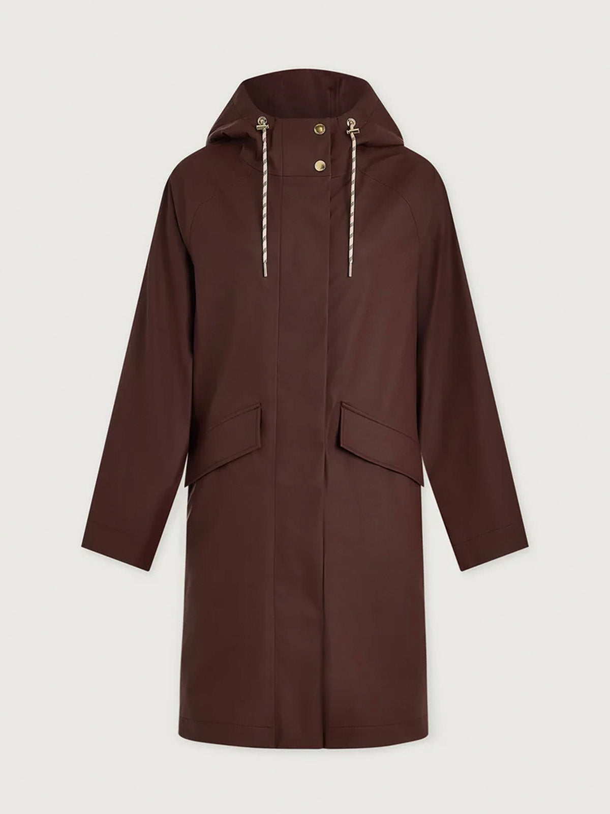Varley Tovera Long Rain Jacket Mahogany