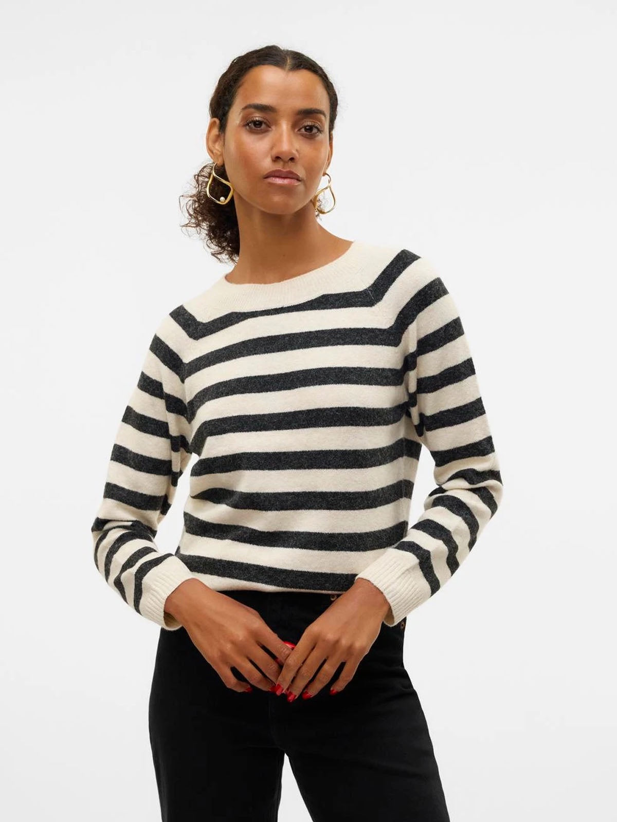 Vero Moda O-Neck Stripe Knit