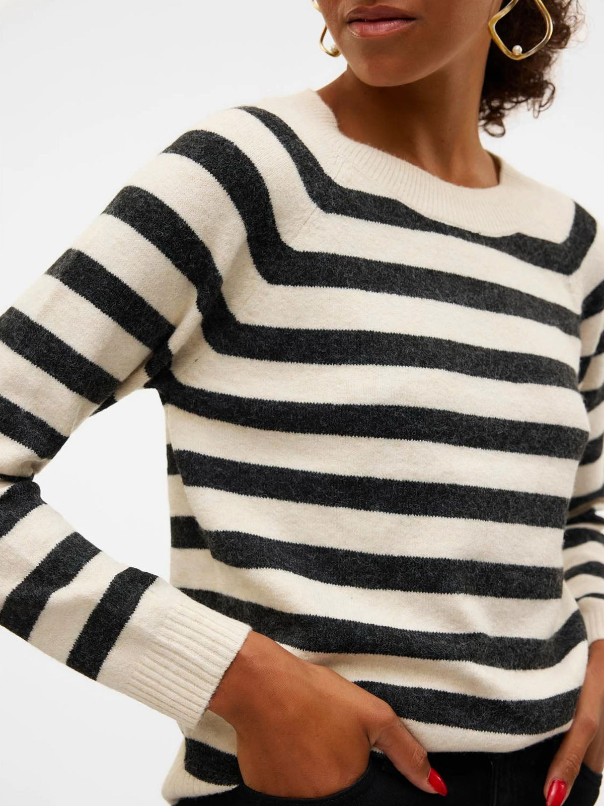 Vero Moda O-Neck Stripe Knit