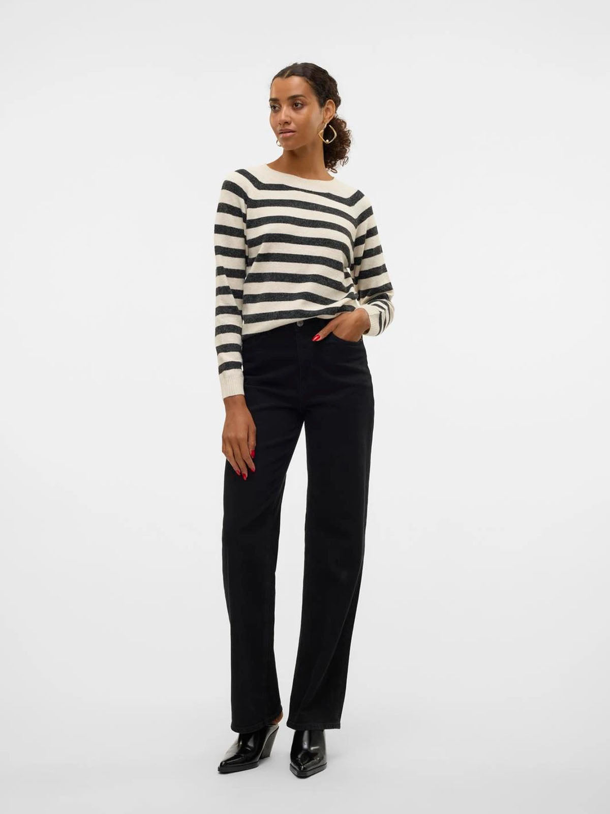 Vero Moda O-Neck Stripe Knit