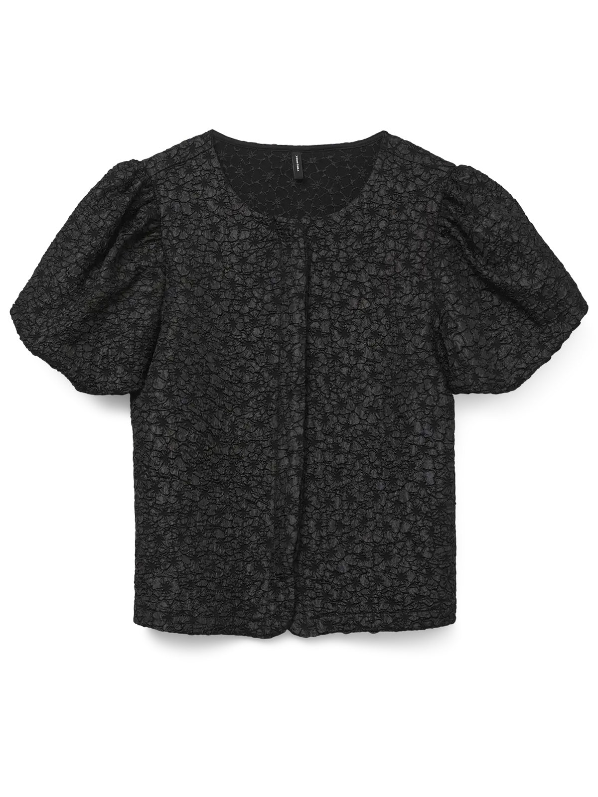 Puff Sleeve Cardigan Black