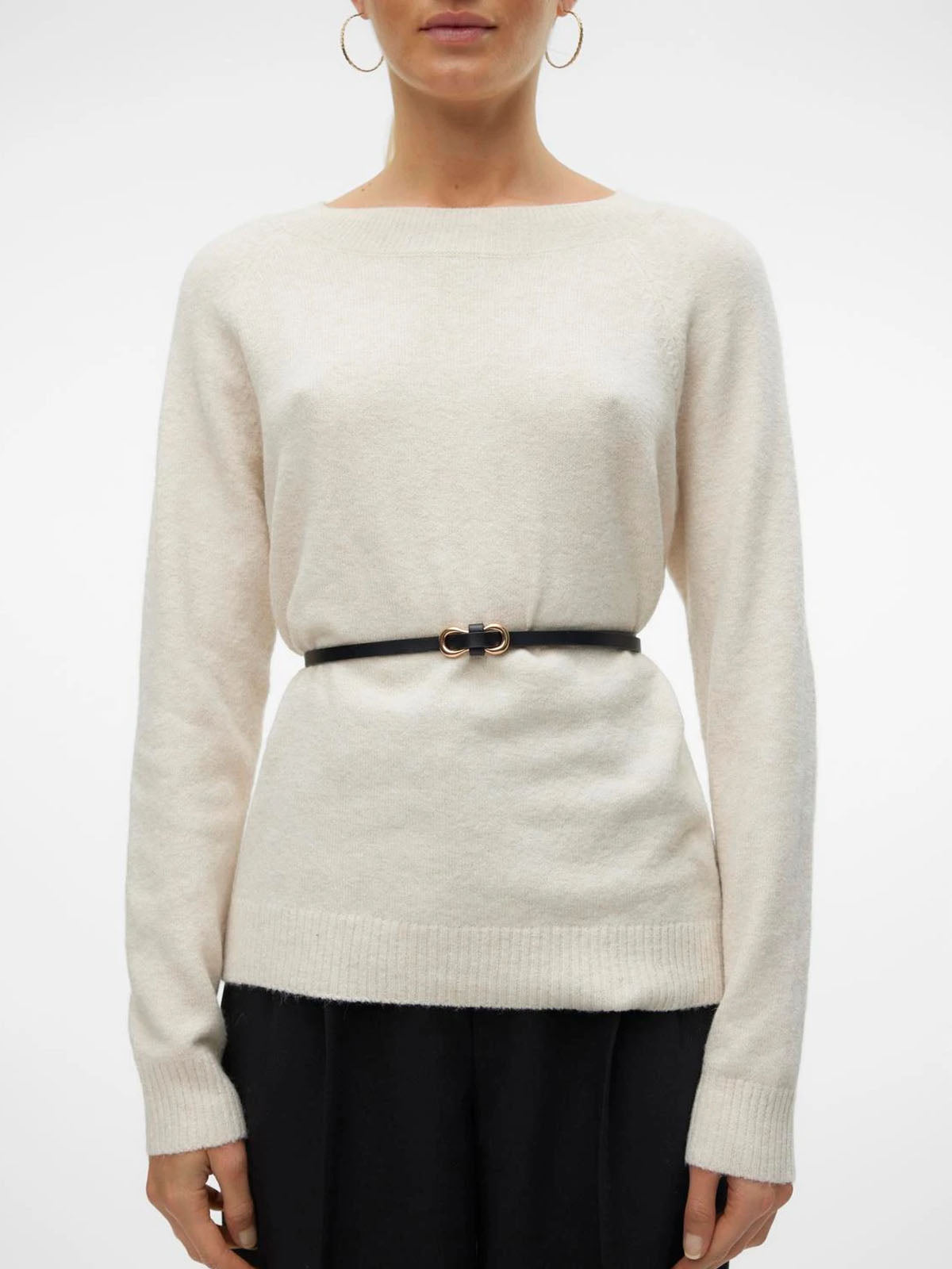 Vero Moda O-Neck Knit Snow White