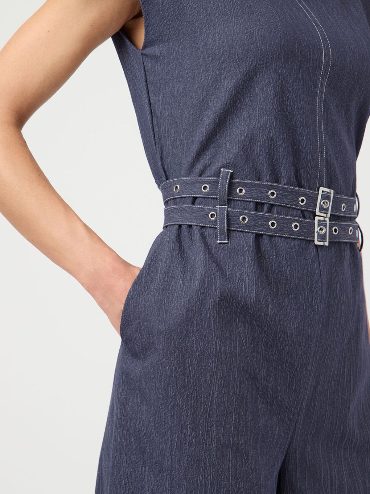 Beeba Ankle Jumpsuit Sea Blue