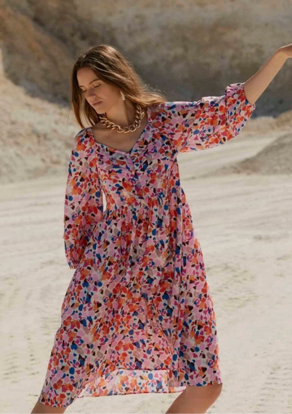 yas floral maxi dress