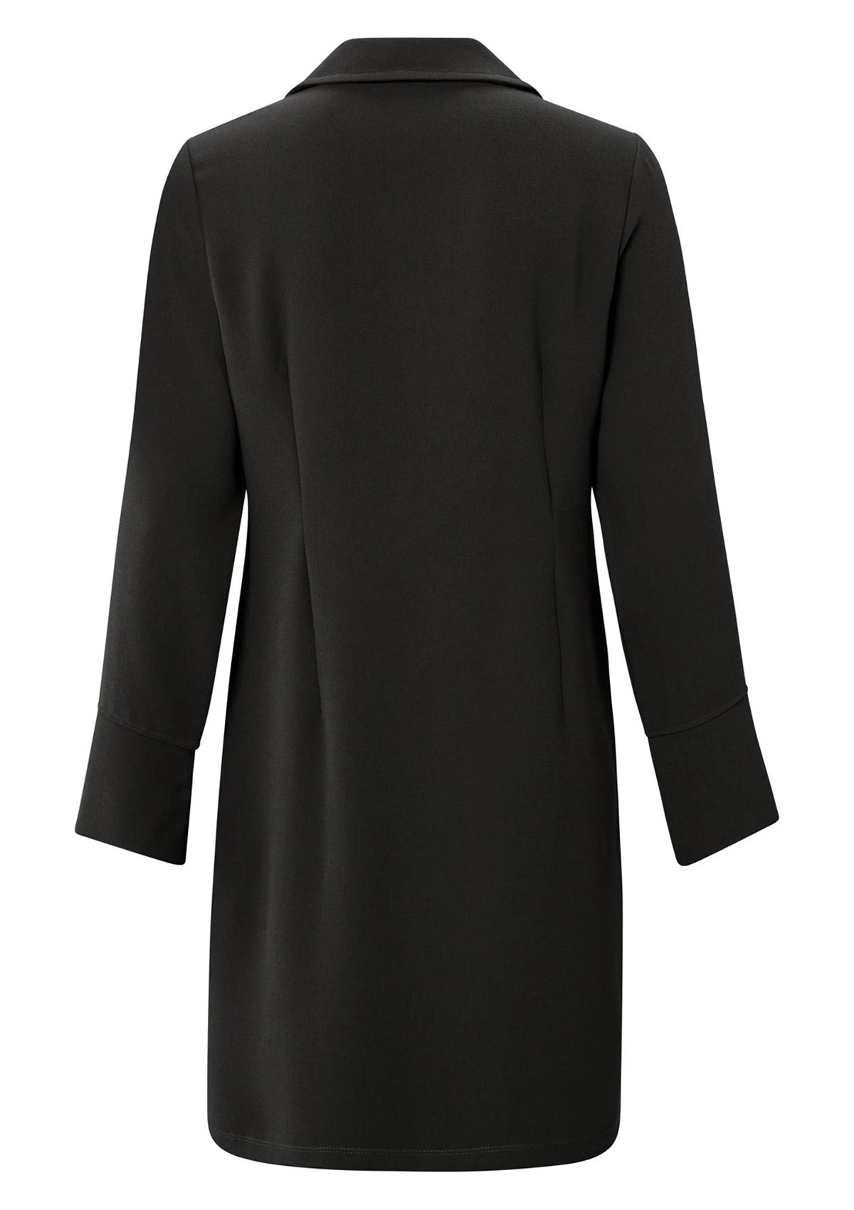 YAYA Woven Dress With Knotted Detail Black