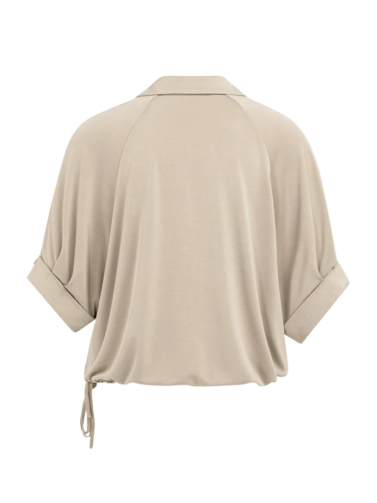 YAYA Jersey Top With Pleated Sleeves