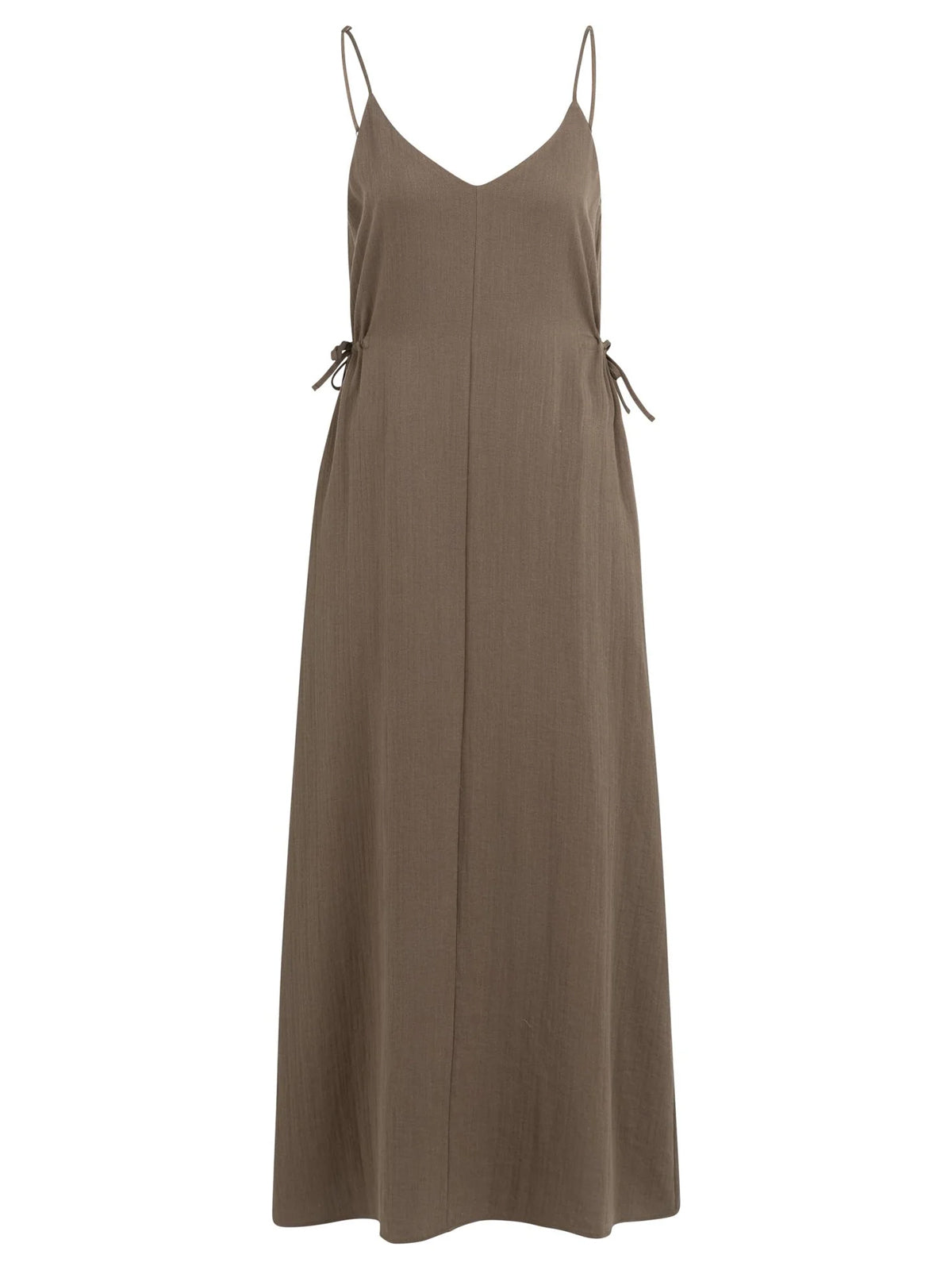 YAYA Long Strappy Dress With Dress Washed Brown