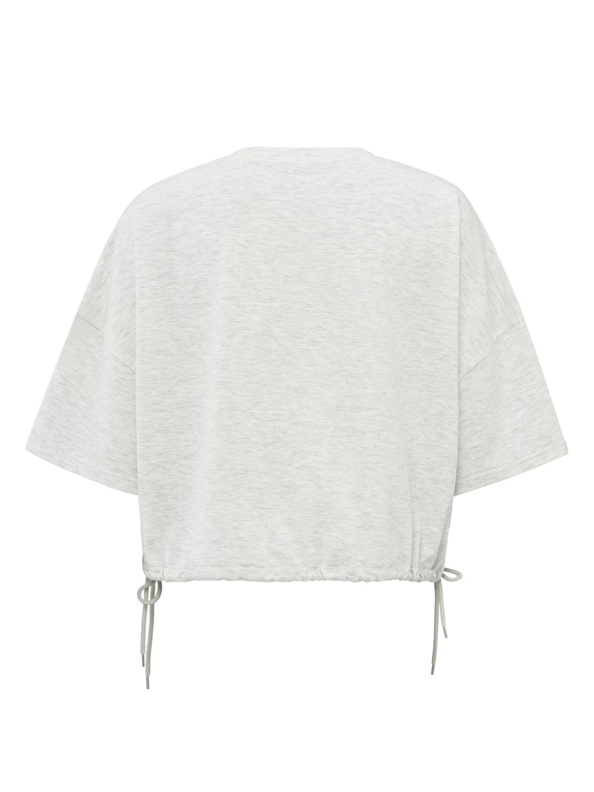 YAYA Short Sleeve Sweatshirt With Drawstrings Grey