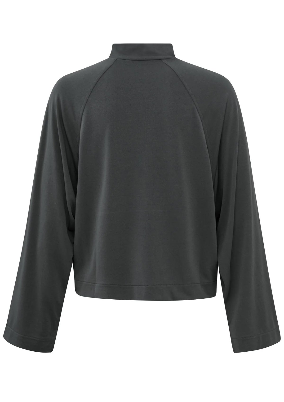 YAYA Supple Top With High Neck And Long Raglan Sleeves Phantom