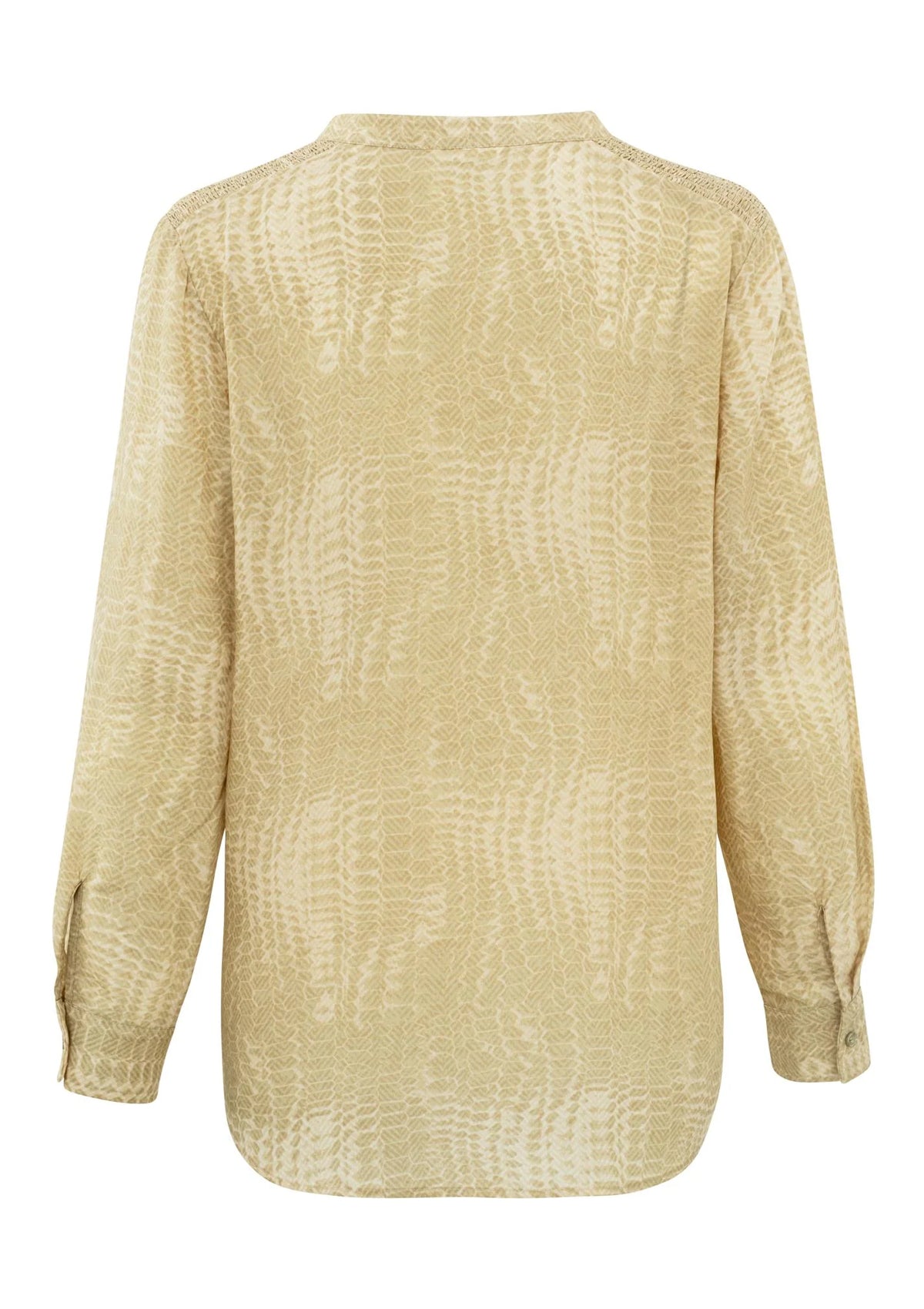 YAYA Muted Snake Print Long Sleeve Top