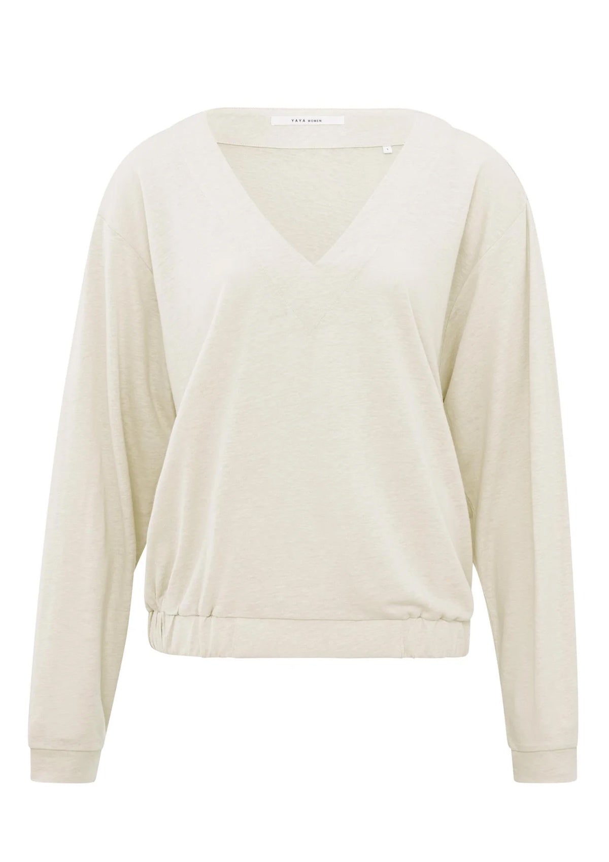 Yaya Beige Top With Elastic Waist