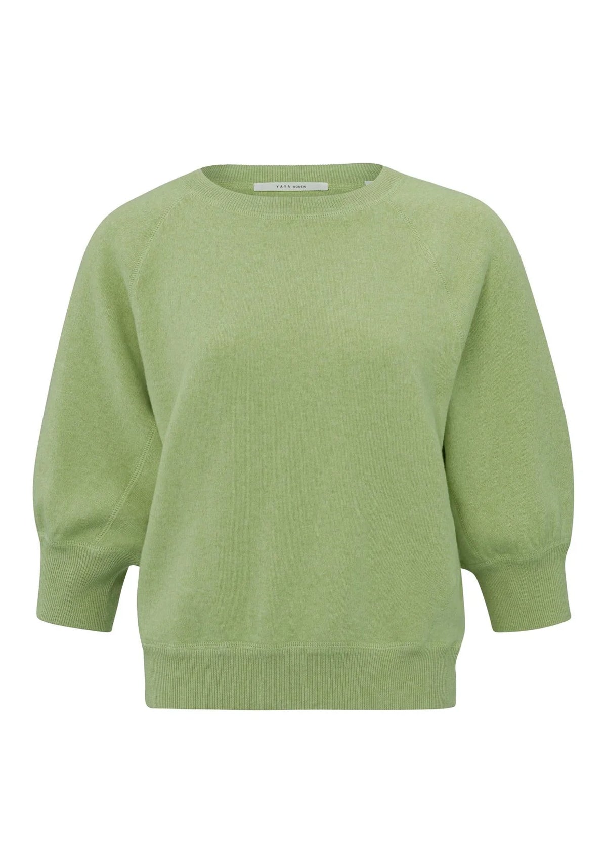 YAYA Green Half Sleeve Sweater