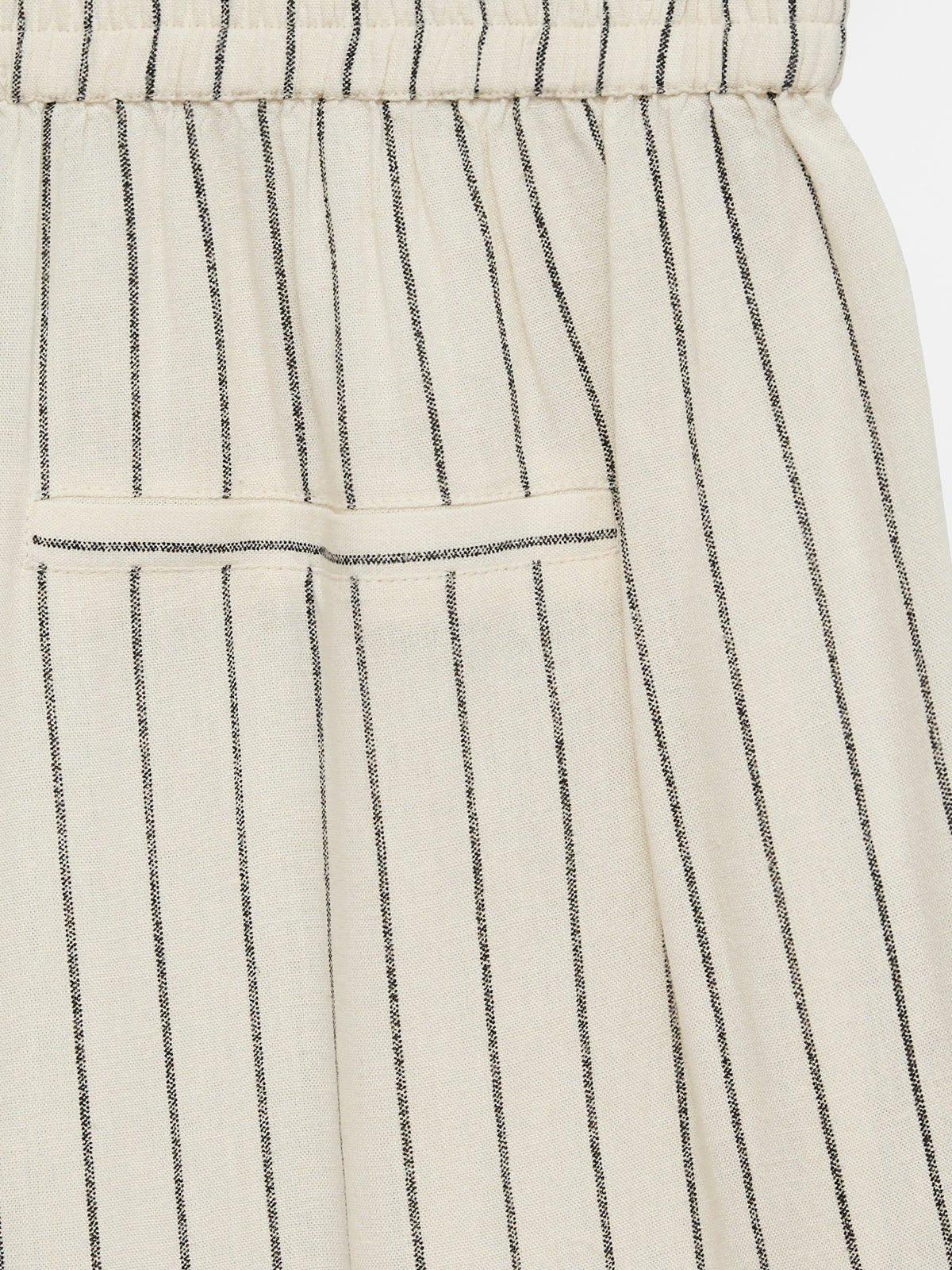 AWARE Stripe Wide Leg Trousers Soft White - Glebe Fashion