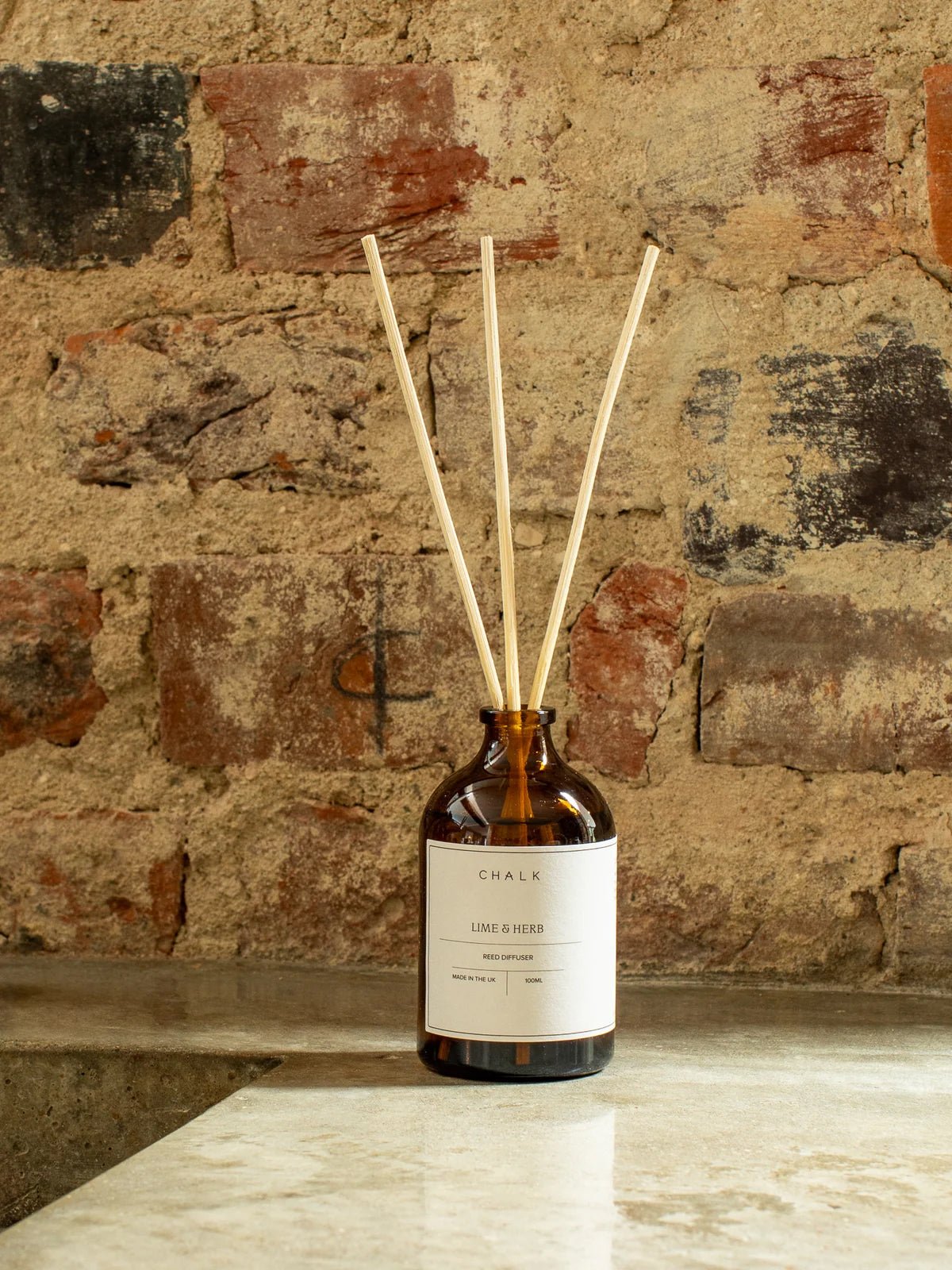 Chalk Amber Glass Lime & Herb Diffuser - Glebe Fashion