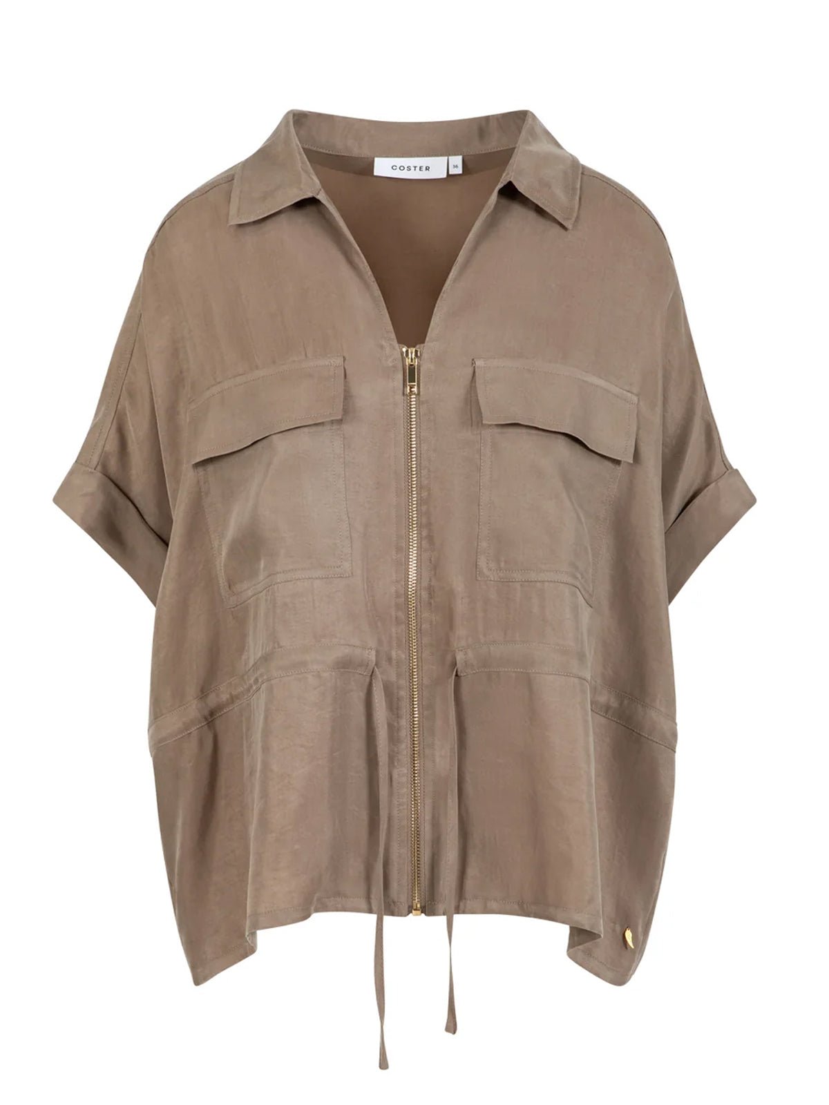 Coster Copenhagen Blouse With Zipper Moon Rock - Glebe Fashion
