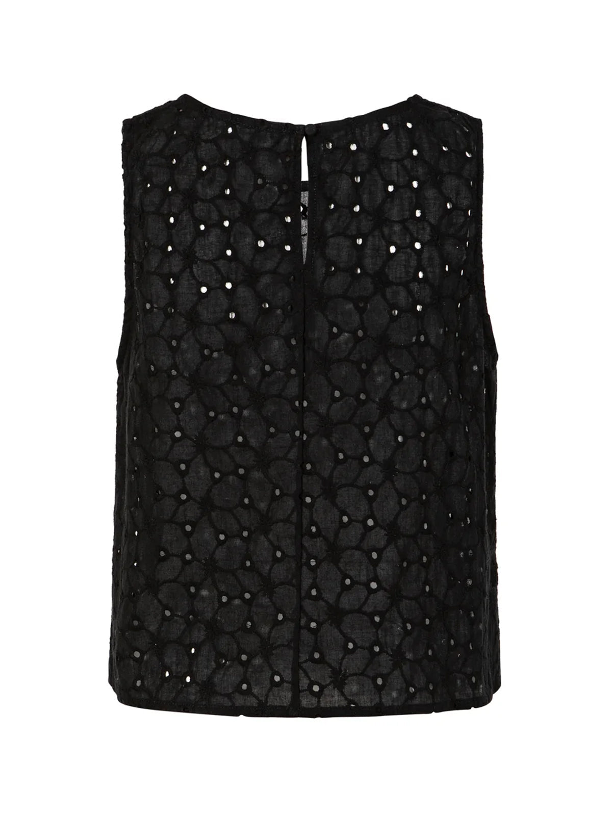 Coster Copenhagen Broderie Anglaise Top Black - Glebe Fashion