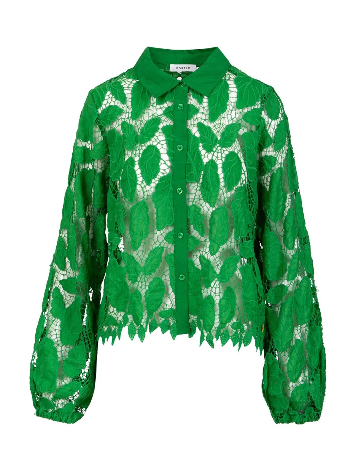 Coster Copenhagen Lace Shirt Lush Green - Glebe Fashion