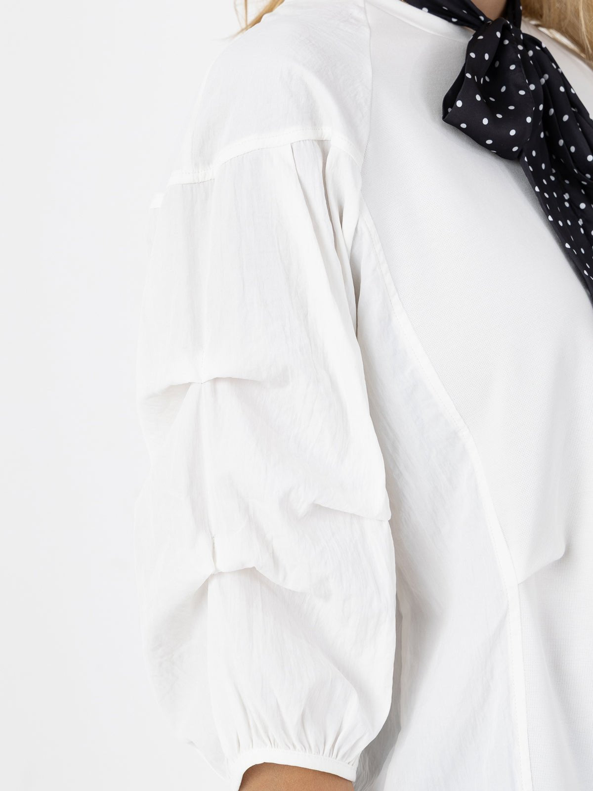 Coster Copenhagen Mix Puff Sleeve Blouse White - Glebe Fashion