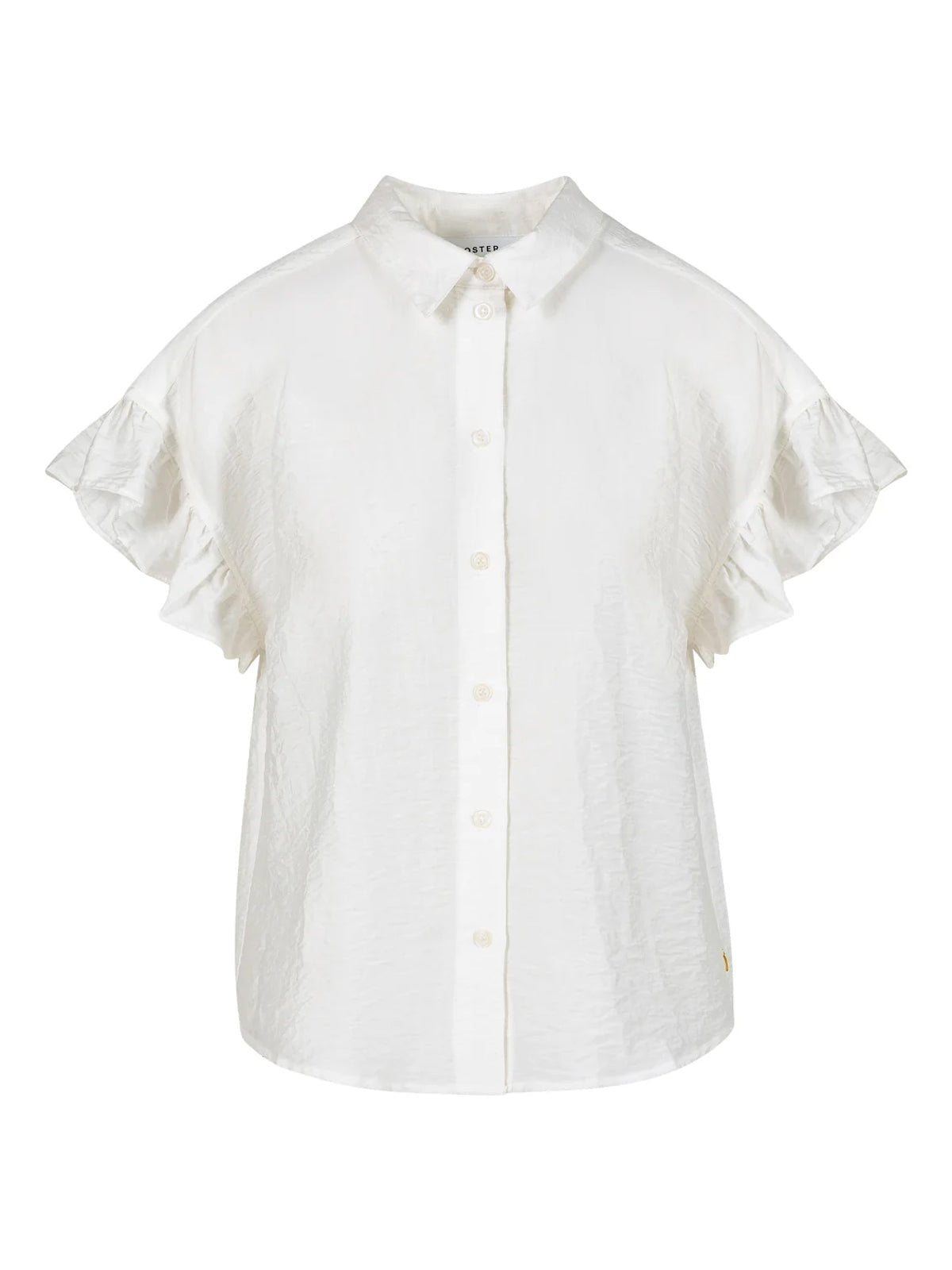 Coster Copenhagen Shirt With Ruffle Sleeves White - Glebe Fashion
