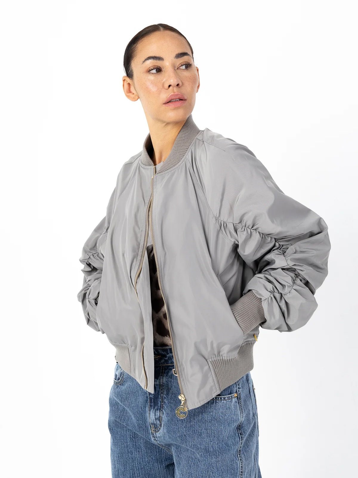 Coster Copenhagen Short Bomber Jacket Light Olive - Glebe Fashion