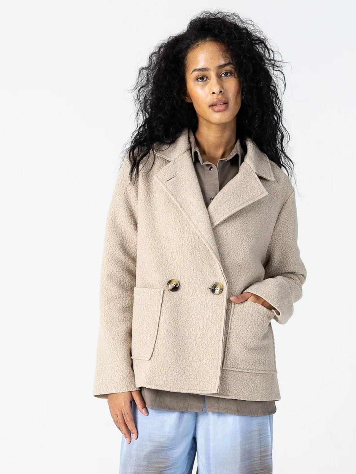 Coster Copenhagen Sienna Boucle Jacket Creme - Glebe Fashion