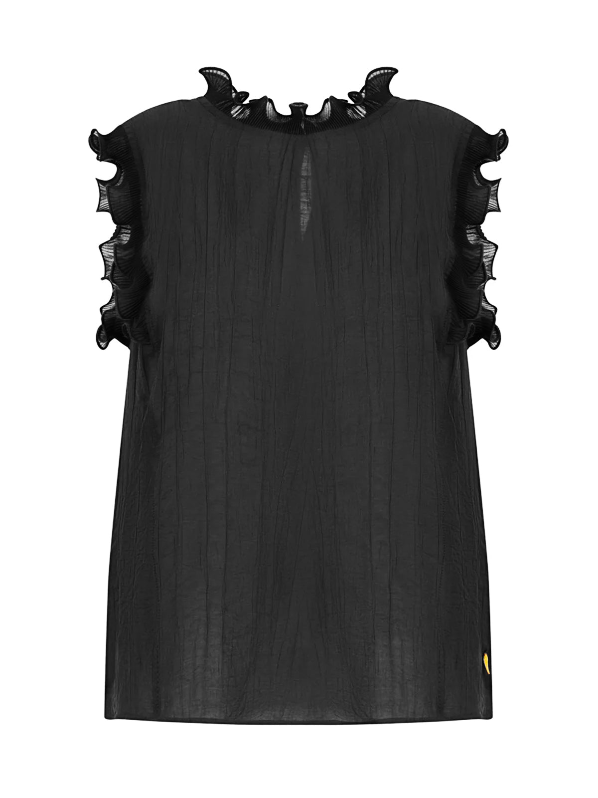 Coster Copenhagen Top With Ruffles Black - Glebe Fashion